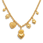 Collana Regina di Cuori Barocca In Acciaio Inossidabile