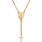 Collana Rosario con Medaglia Miracolosa e Croce In Acciaio Inossidabile
