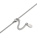 Collana Chiama Angeli con Angioletto Pavé e Cuori Traforati In Acciaio Inossidabile