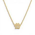 Collana Zampa Con Zirconi In Acciaio Inossidabile