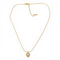 Collana Sottile con Cuore Madreperla In Acciaio Inossidabile