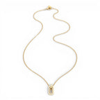 Collana con Pendente Geometrico e Zirconi In Acciaio Inossidabile
