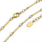 Collana Geometria Urbana a Maglia Rettangolare In Acciaio Inossidabile