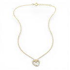 Collana Cuore Splendente con Zircone Incastonato In Argento 925