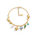 Cavigliera con Charms Marini Misti In Acciaio Inossidabile