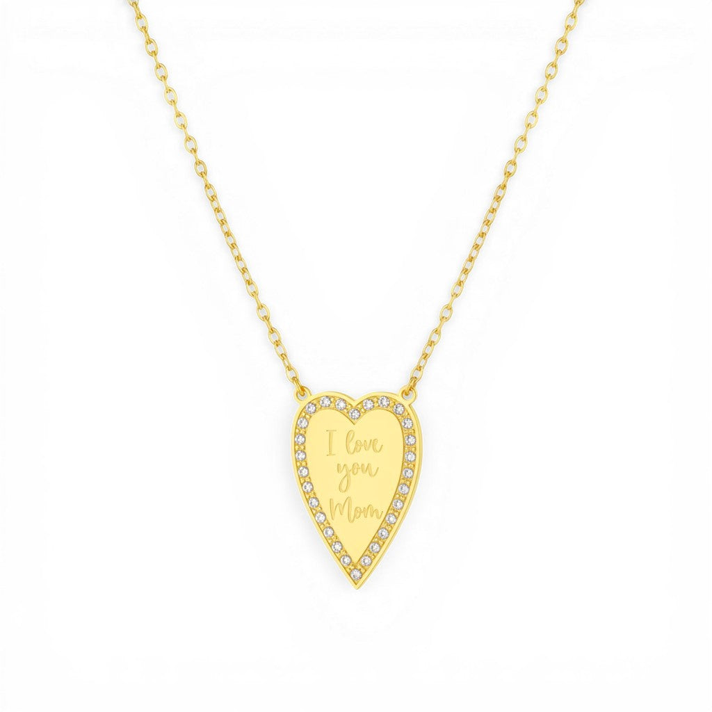 Collana Cuore Dedica Mamma In Acciaio Inossidabile