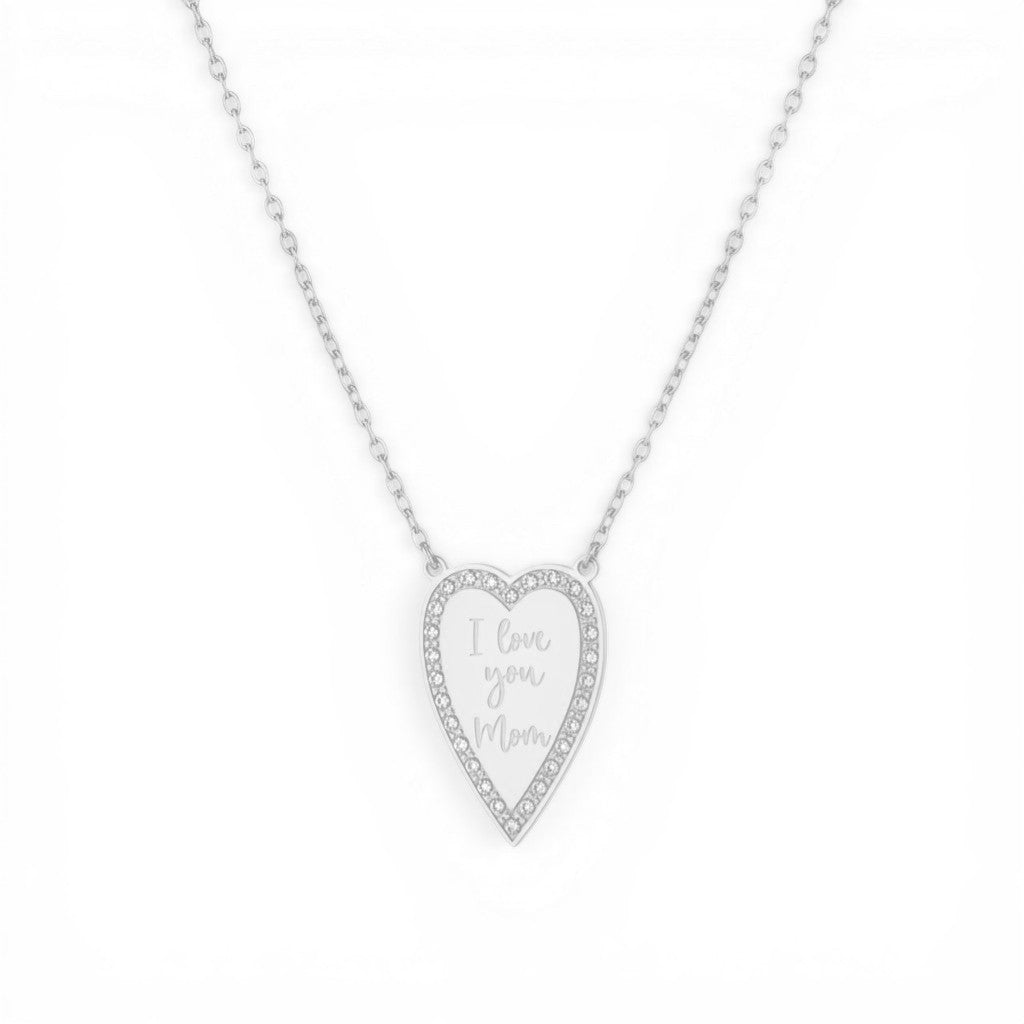 Collana Cuore Dedica Mamma In Acciaio Inossidabile