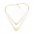Collana Doppio Filo con Triangoli In Acciaio Inossidabile