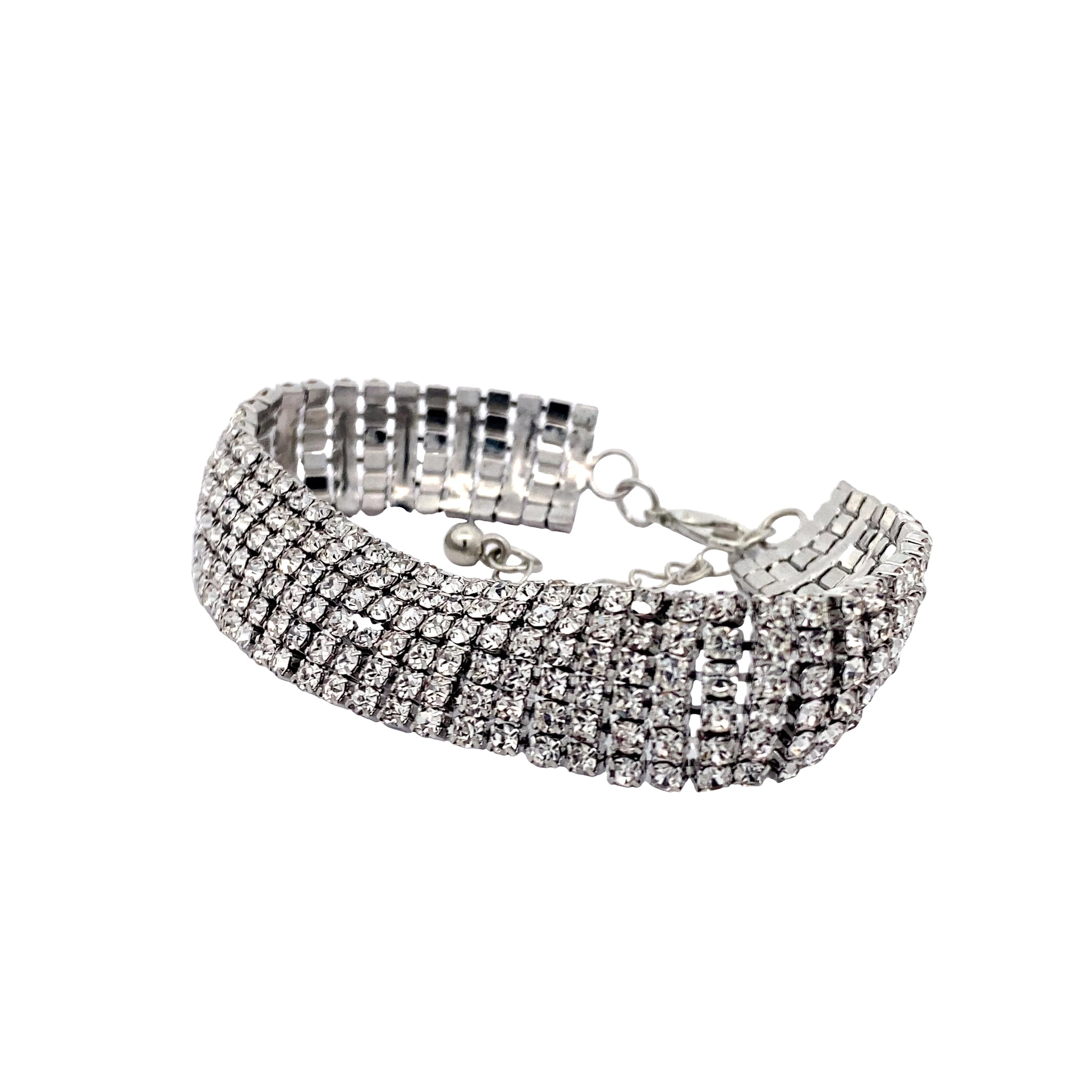 BRACCIALE FASCIA ZIRCONATA IN ACCIAIO