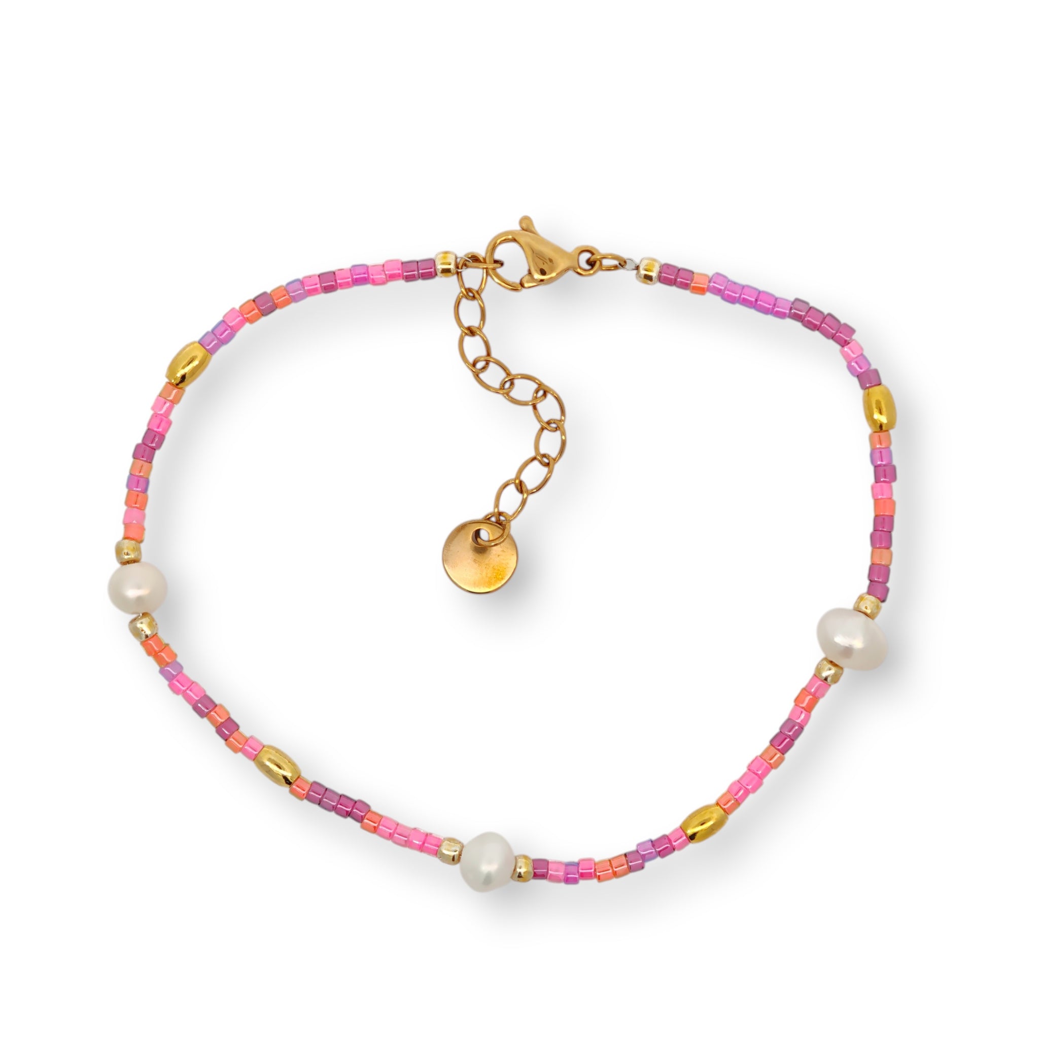 Bracciale Perline e Perle Acciaio