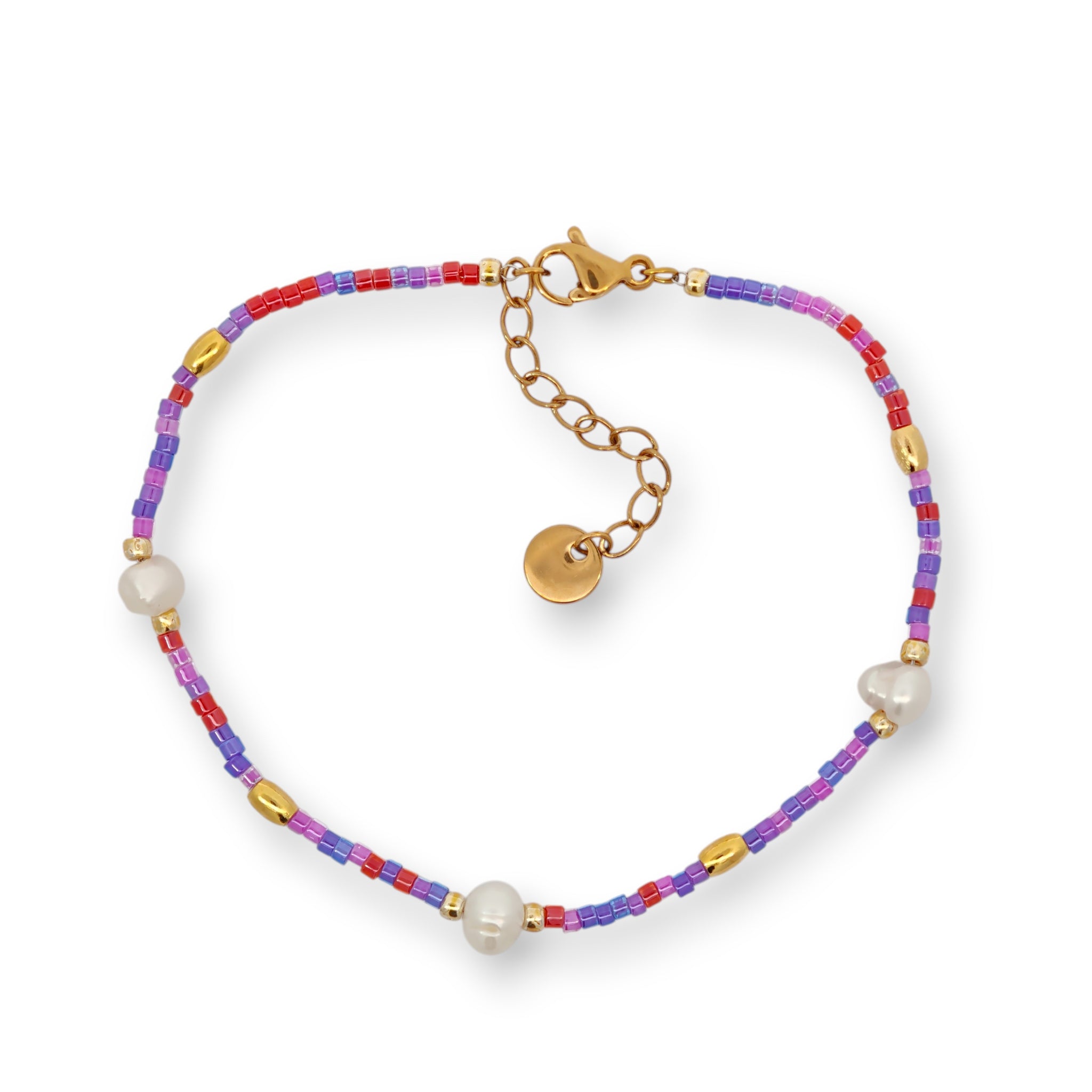 Bracciale Perline e Perle Acciaio