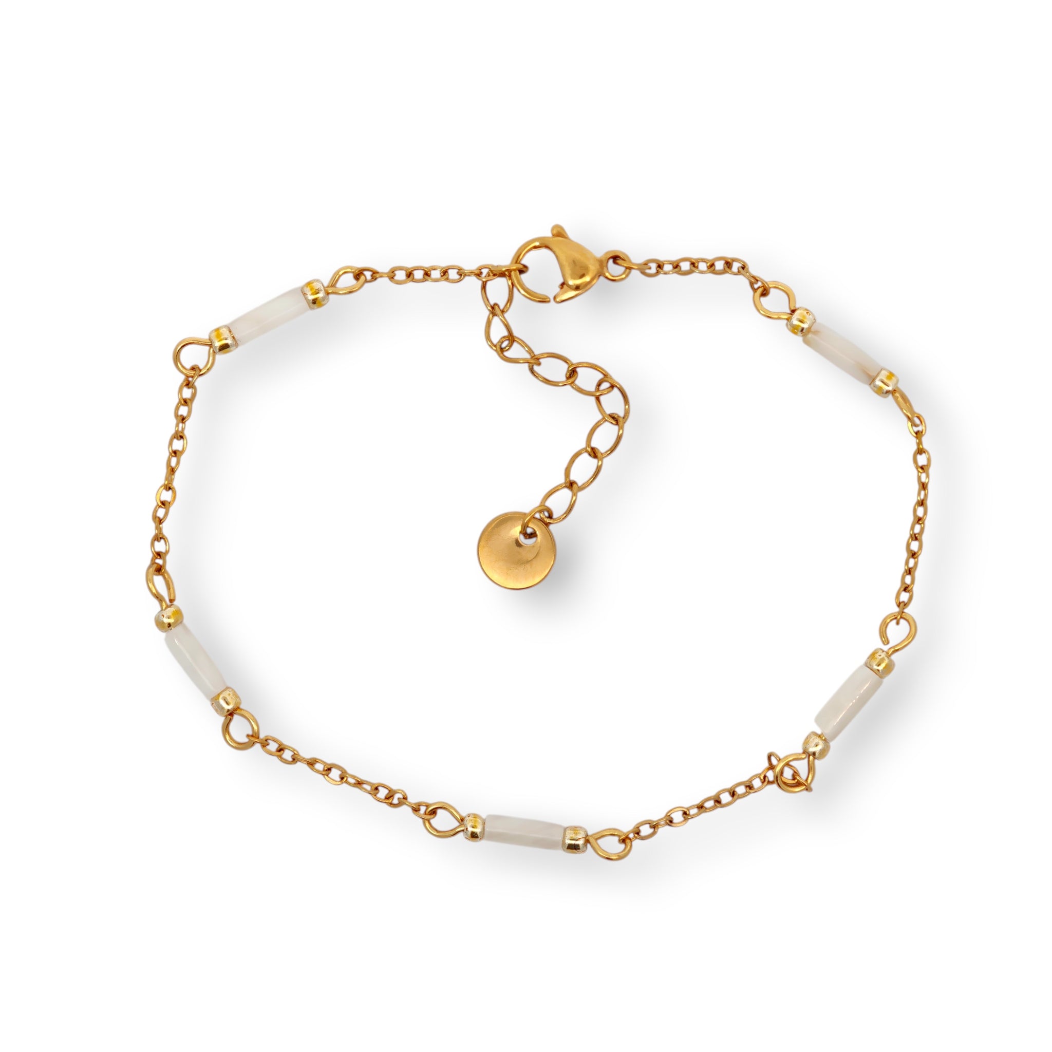 Bracciale con Cilindri Colorati Acciaio