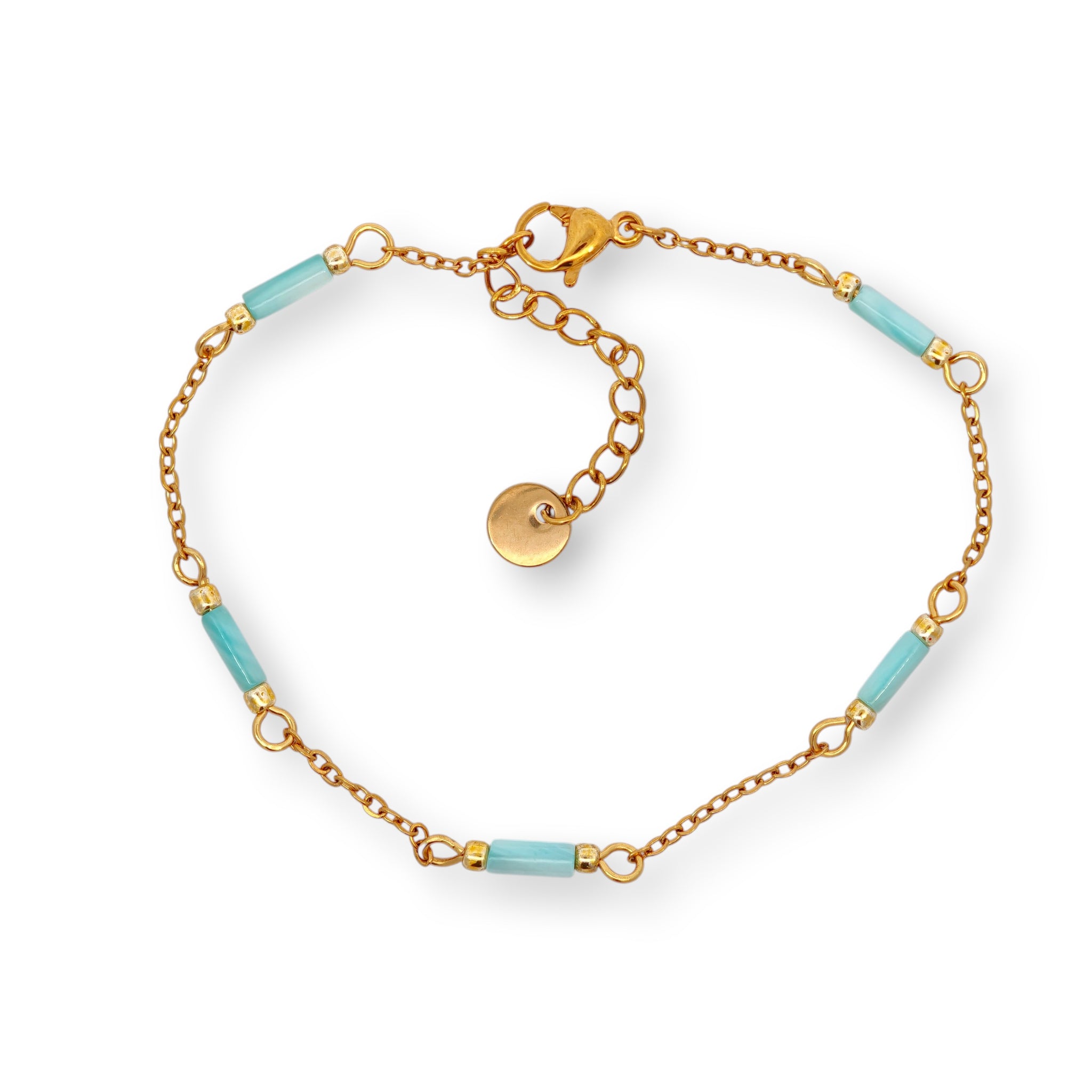Bracciale con Cilindri Colorati Acciaio