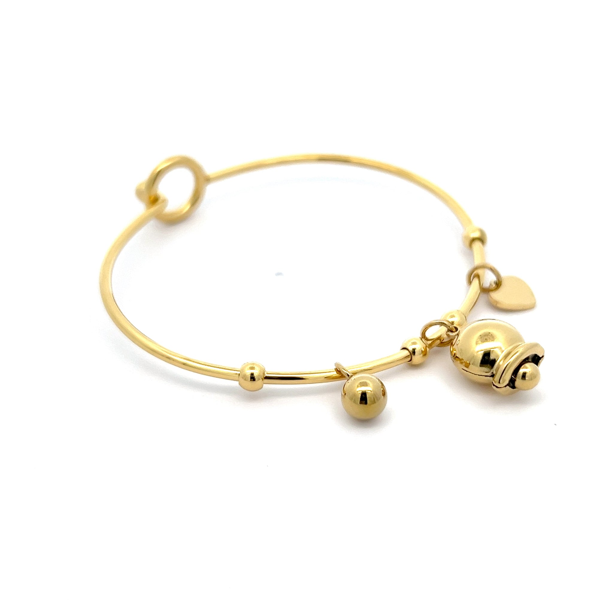 BRACCIALE CHARM IN ACCIAIO CON CAMPANELLA