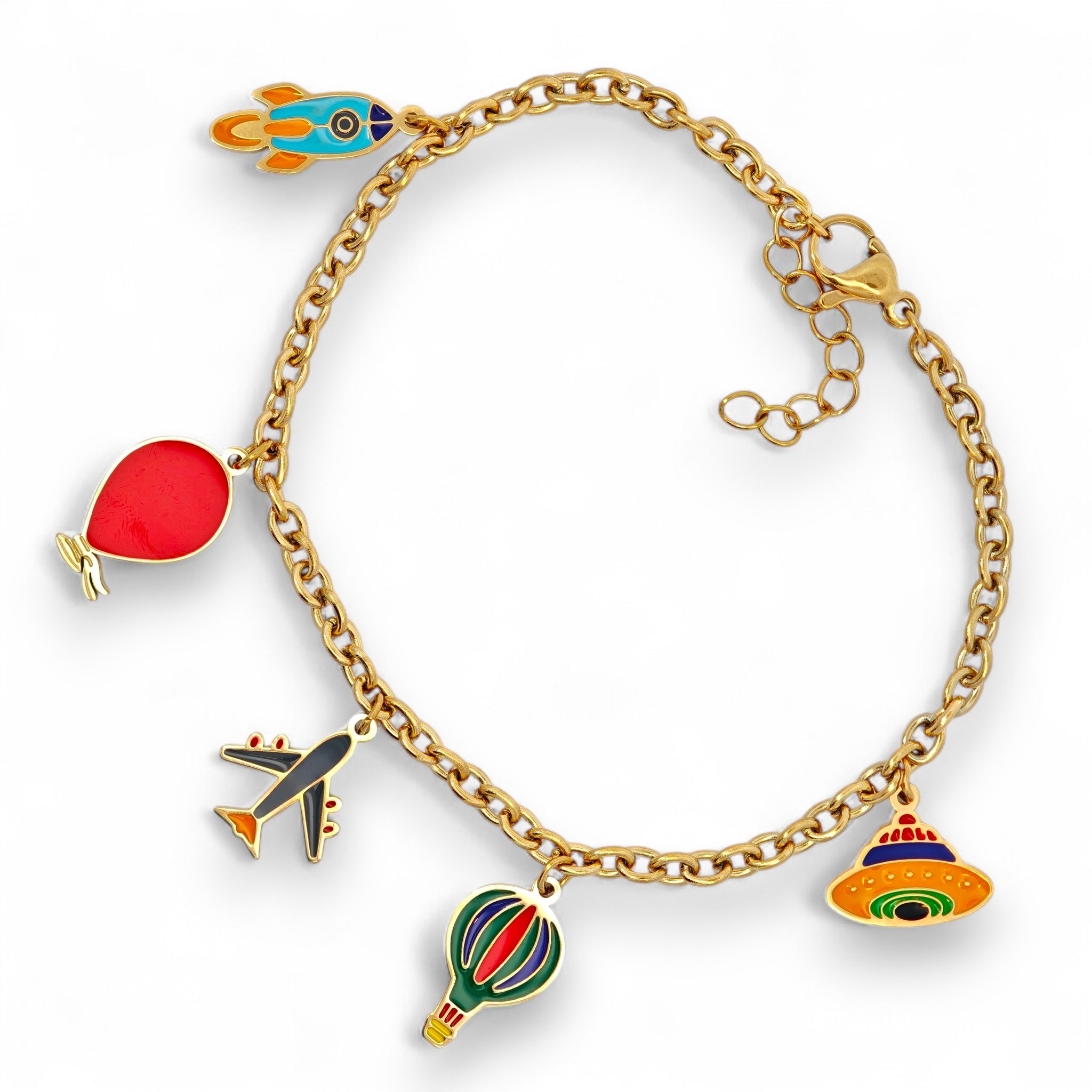 Bracciale Charms Viaggi Acciaio