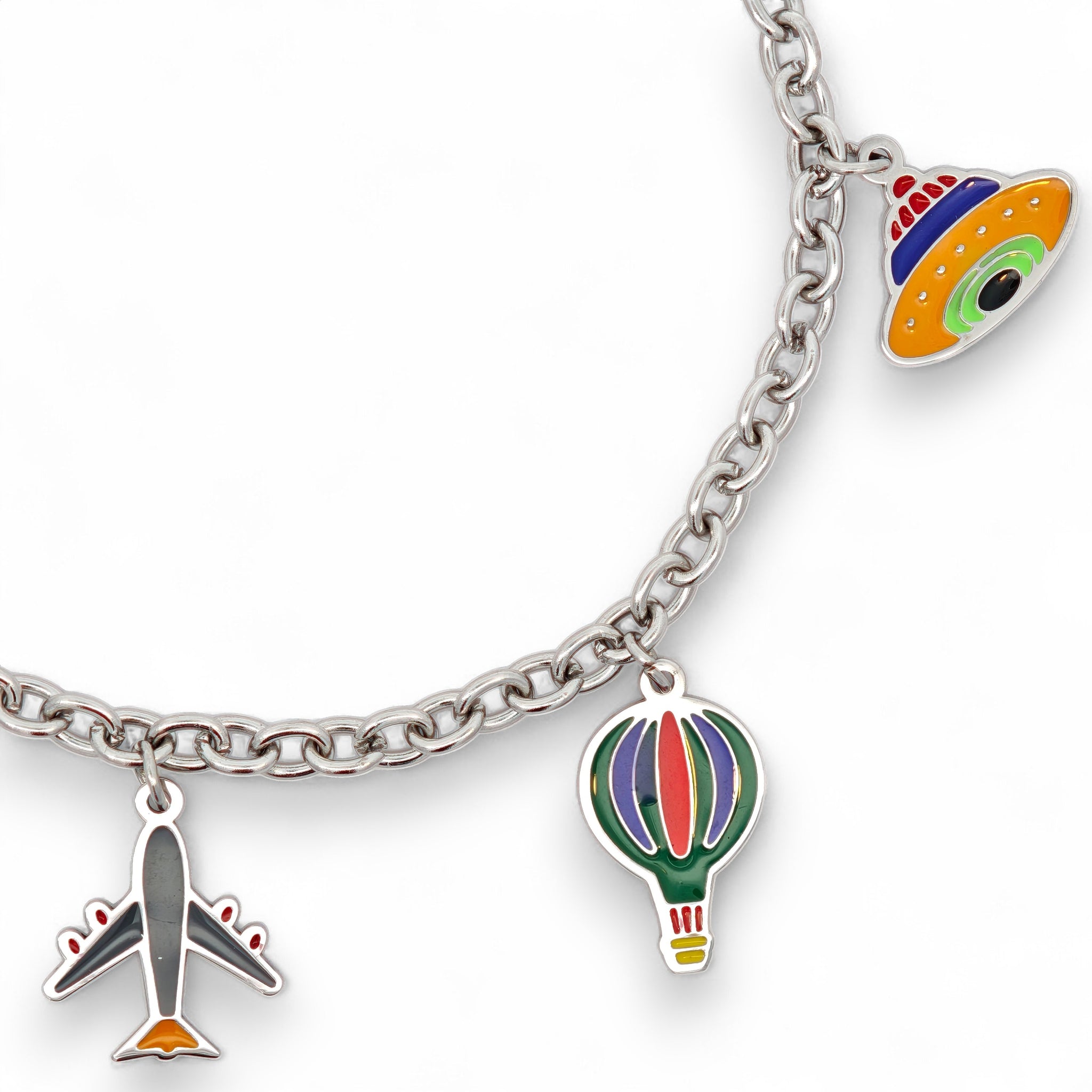 Bracciale Charms Viaggi Acciaio