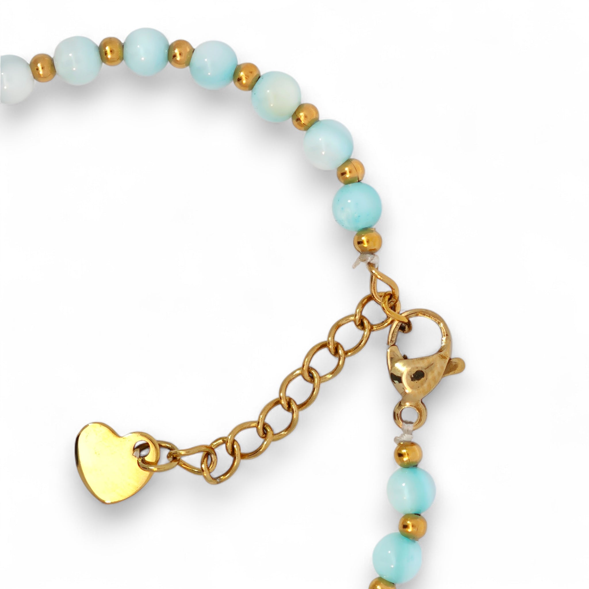 Bracciale Perle Azzurre e Acciaio