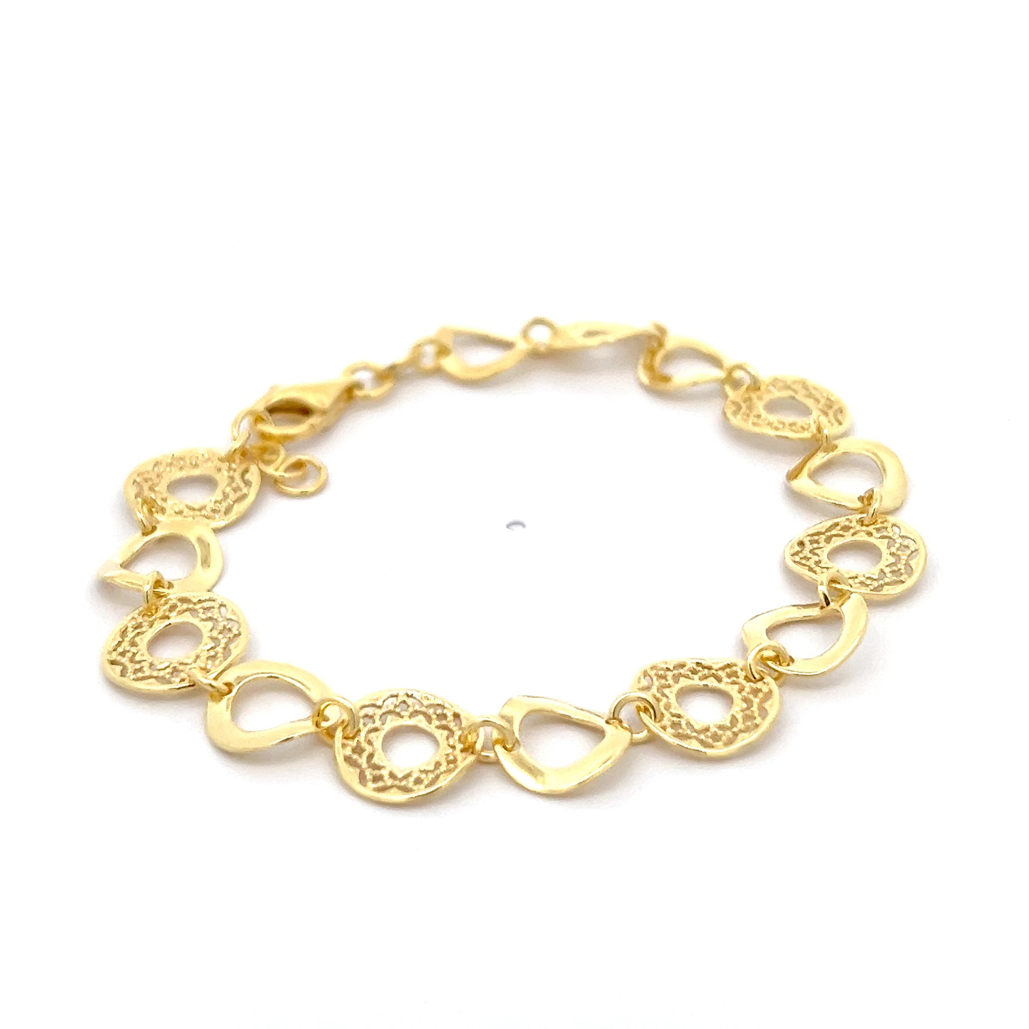 BRACCIALE MILLE CERCHI LISCIO E SFACCETTATO ARG 925