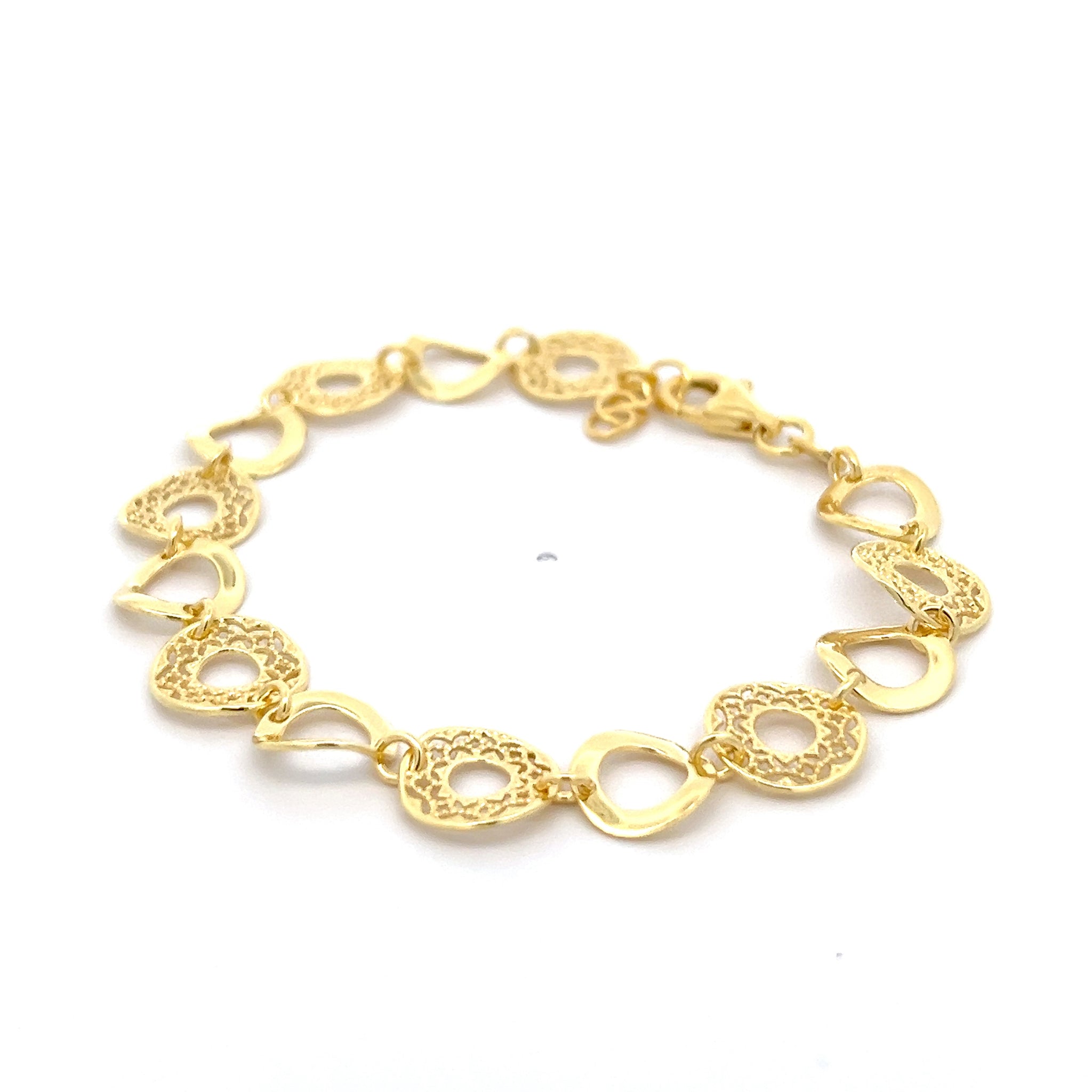 BRACCIALE MILLE CERCHI LISCIO E SFACCETTATO ARG 925