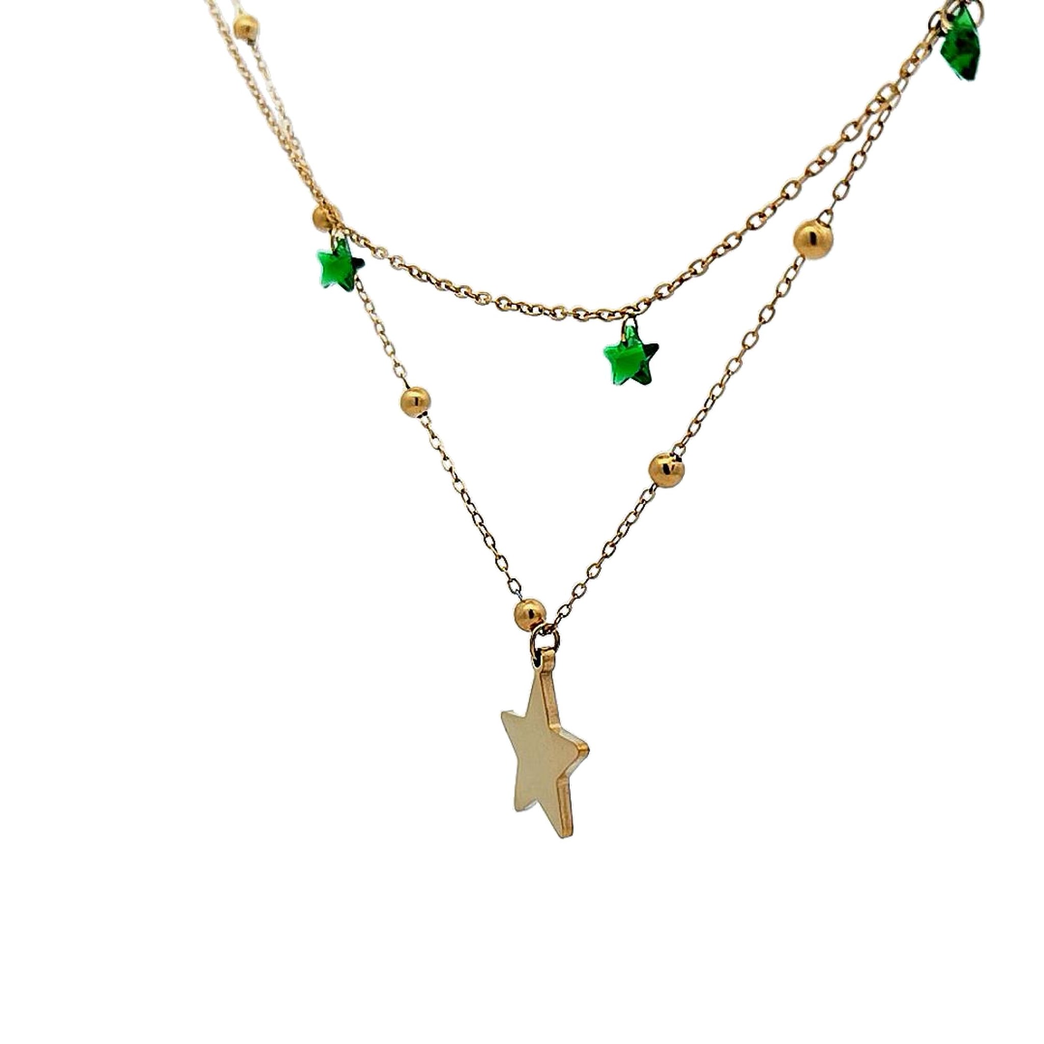 COLLANA CON STELLE IN ACCIAIO