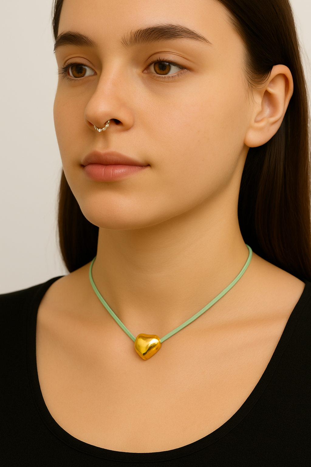 Collana Cuore Acciaio Colorato