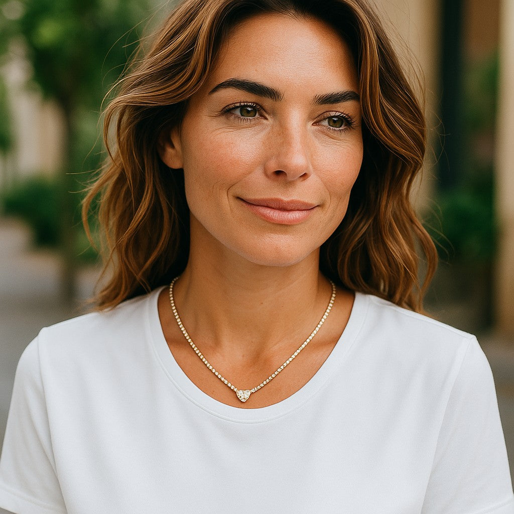 Collana Cuore Risalto in Argento 925