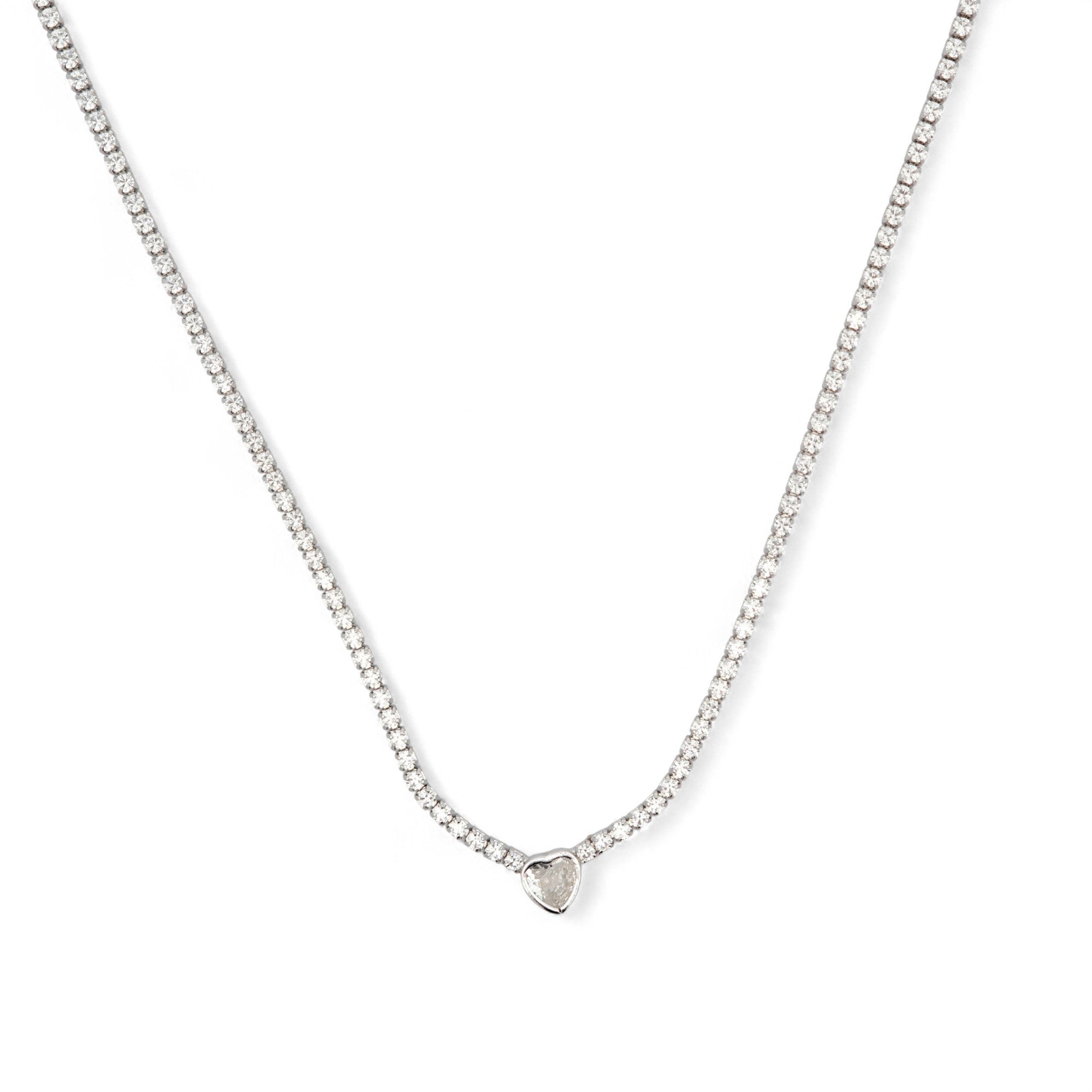 Collana Cuore Risalto in Argento 925