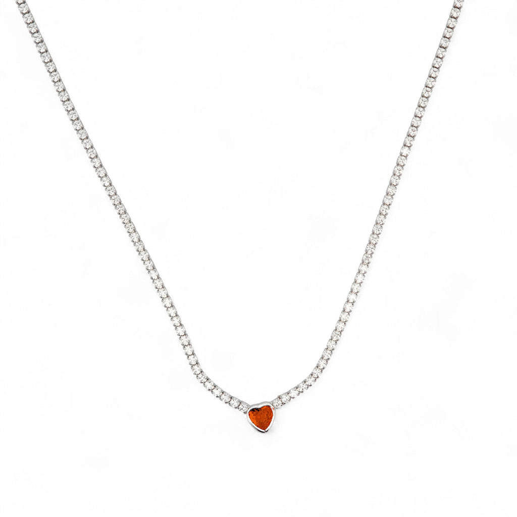 Collana Cuore Risalto in Argento 925