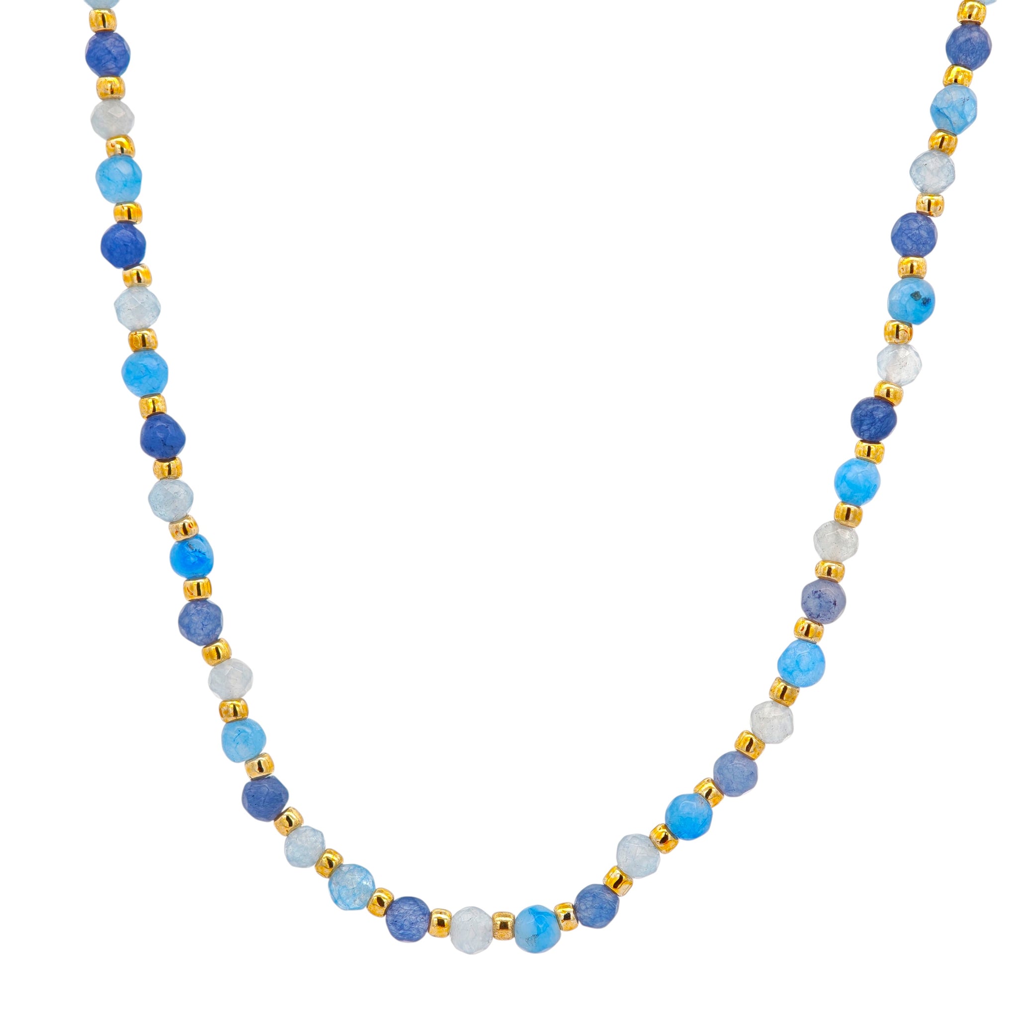 Collana Acciaio Perline Colorate