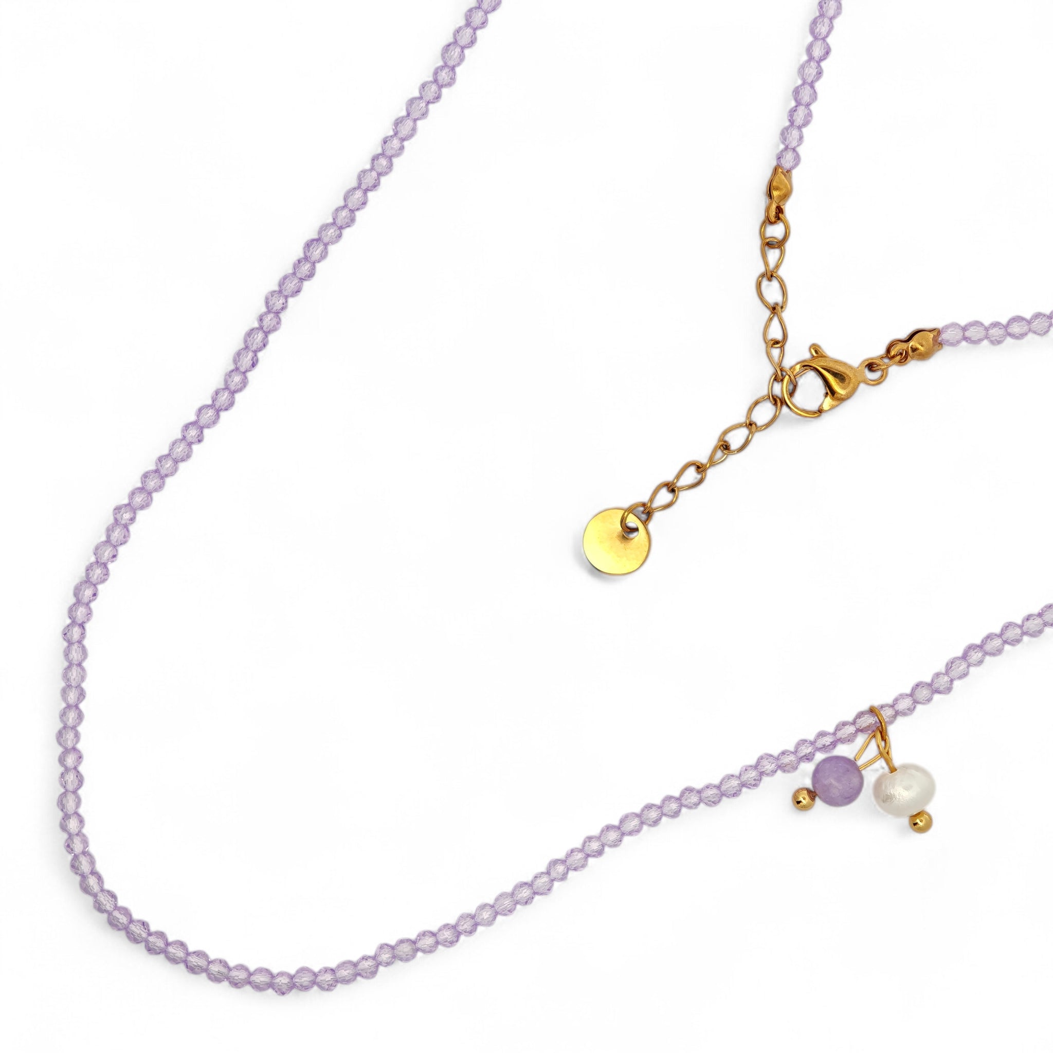 Collana con ciondolo doppio Acciaio