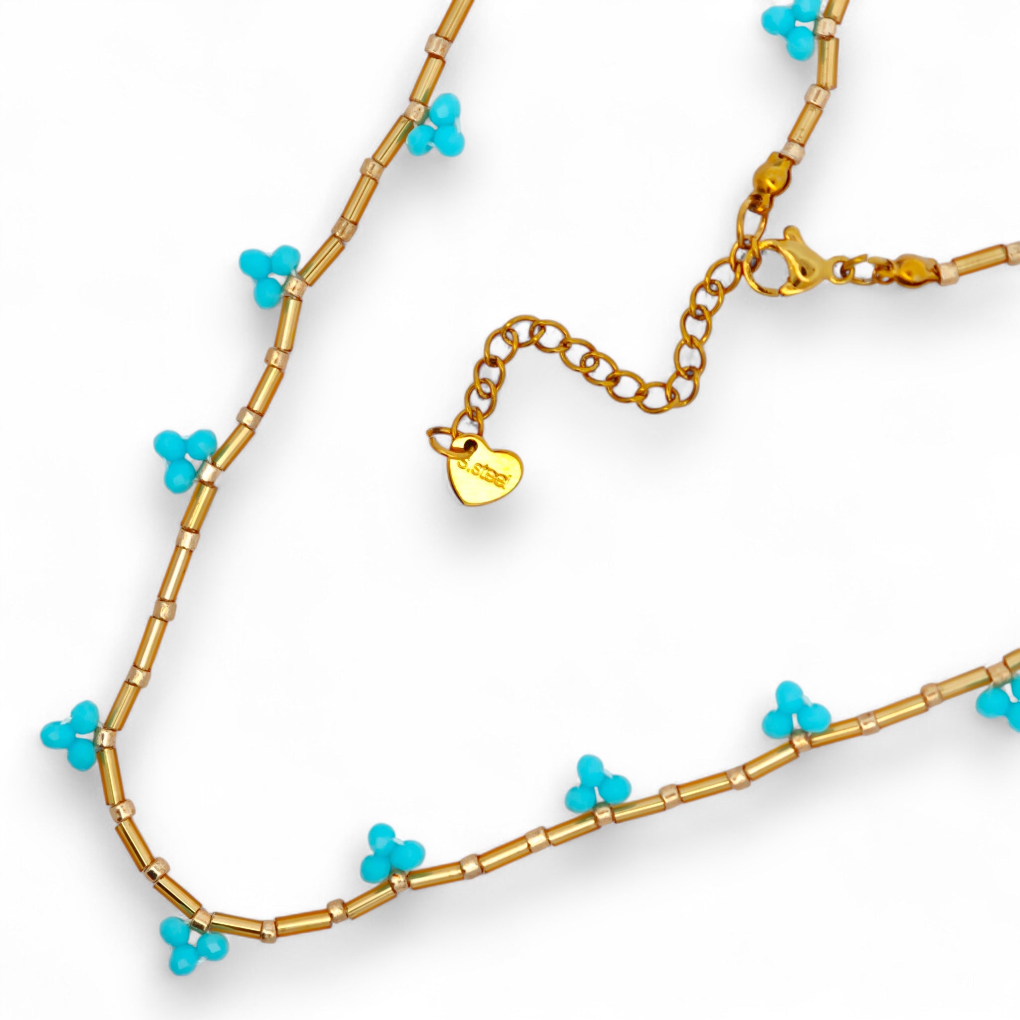 Collana Perle Multicolor Acciaio