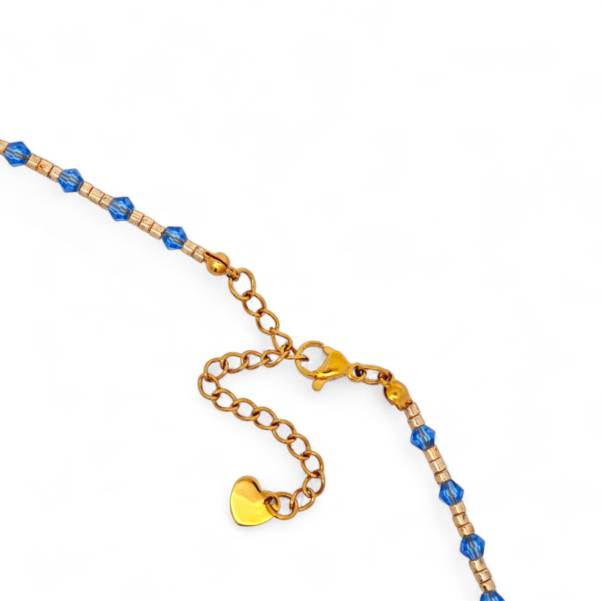 Collana Cristalli Colorati Acciaio