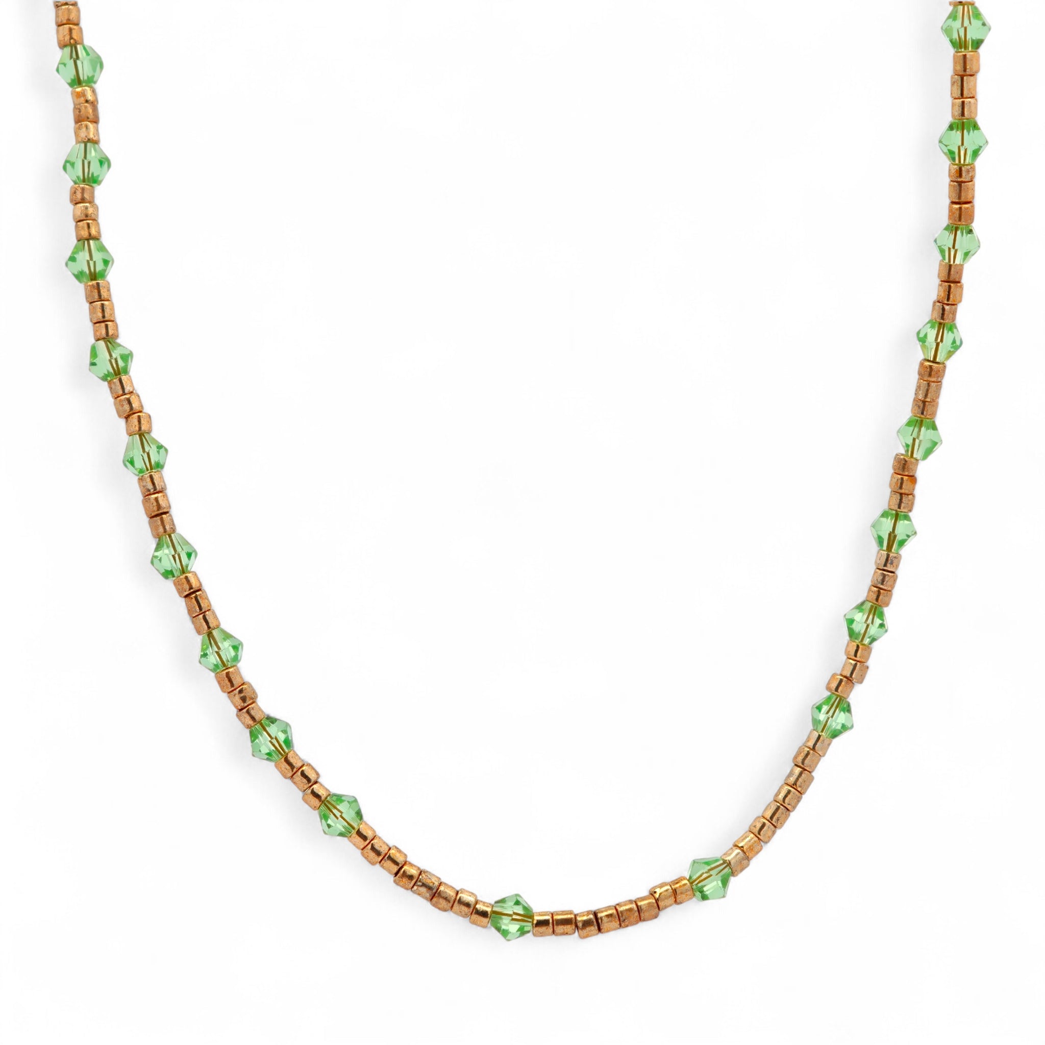 Collana Cristalli Colorati Acciaio