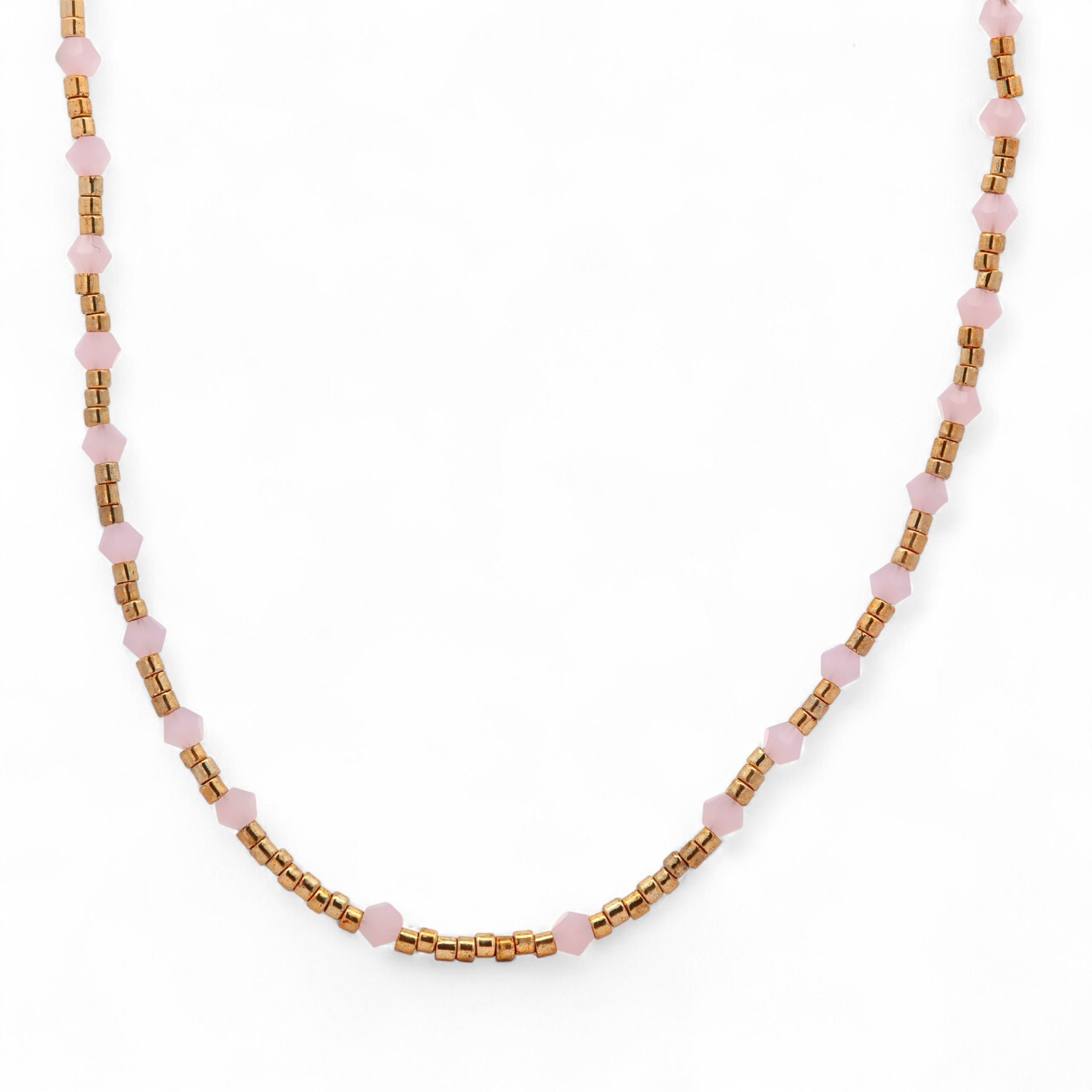 Collana Cristalli Colorati Acciaio