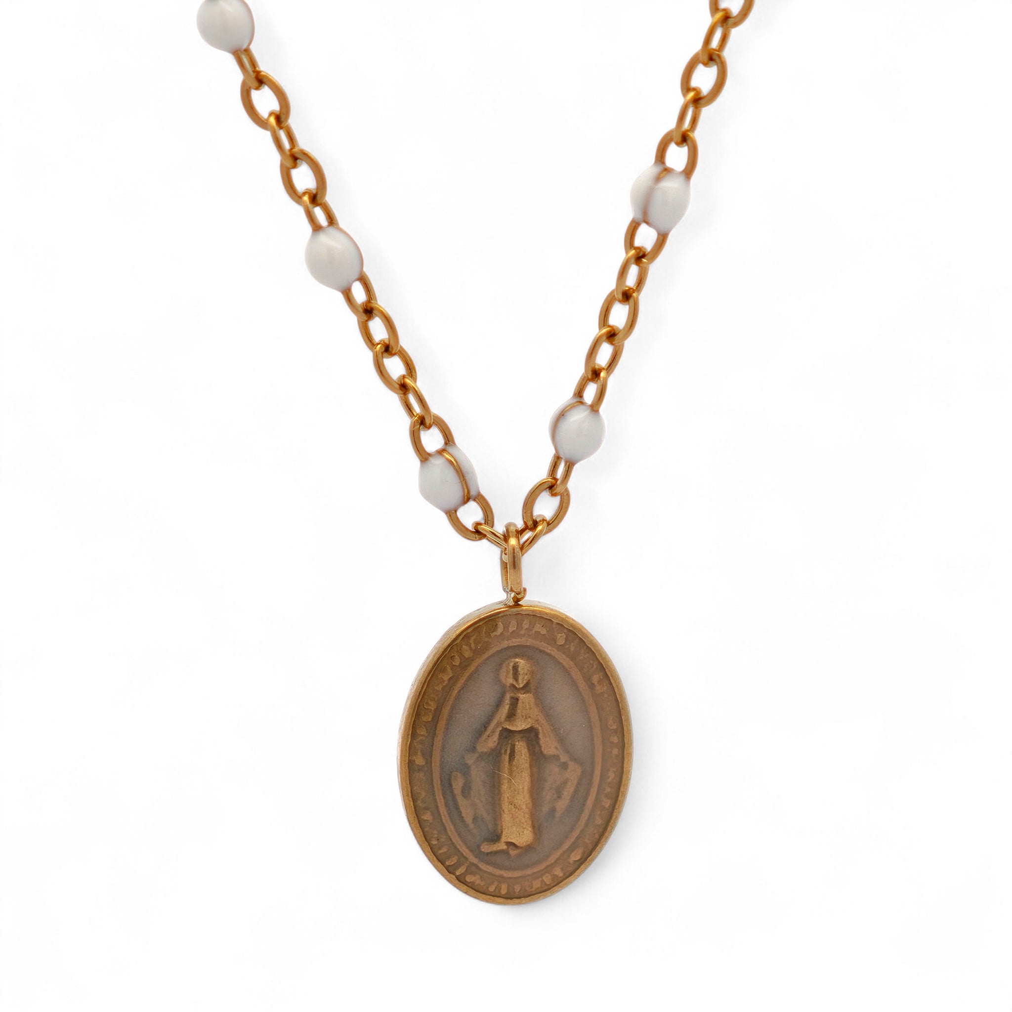 Collana Medaglietta Colorata Acciaio