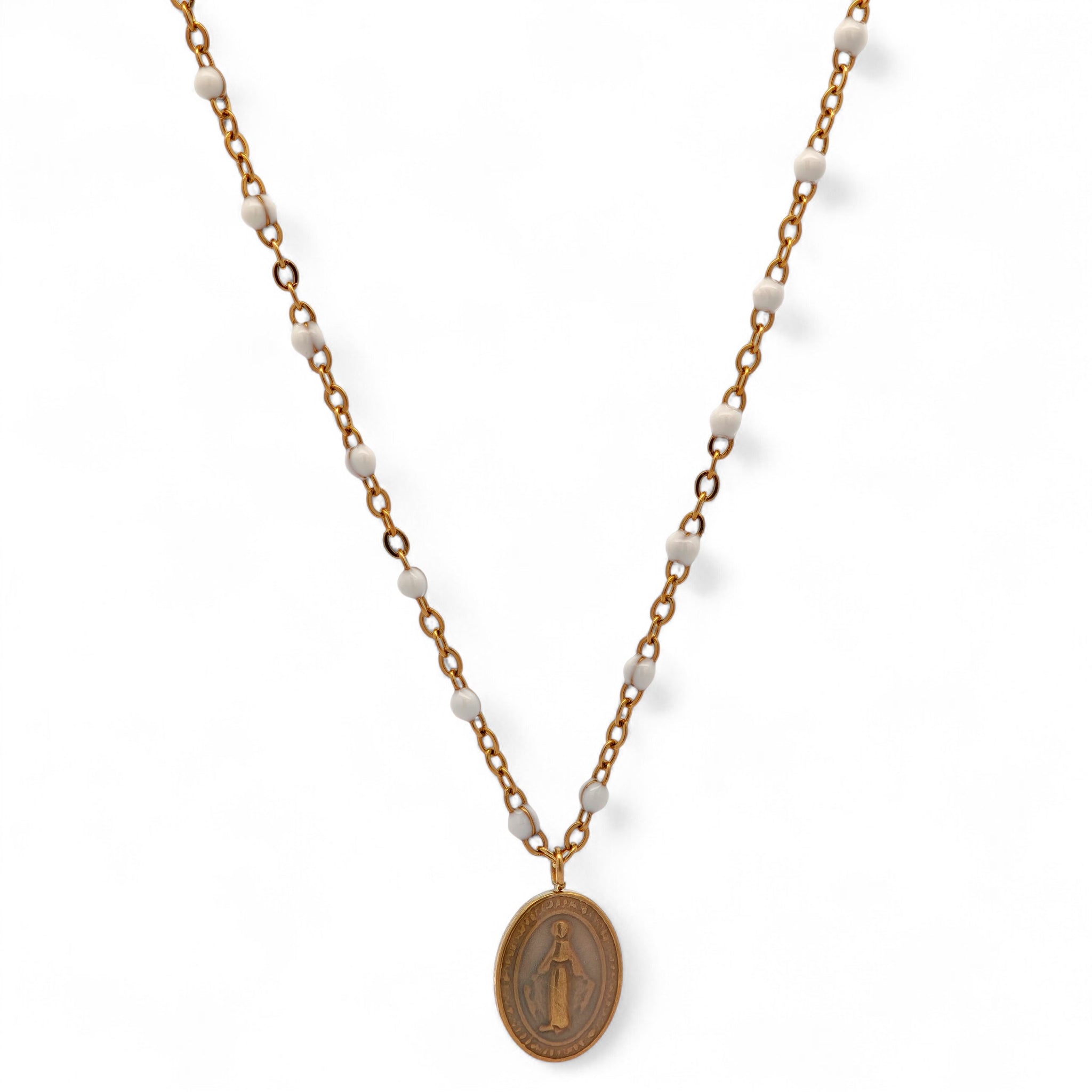 Collana Medaglietta Colorata Acciaio