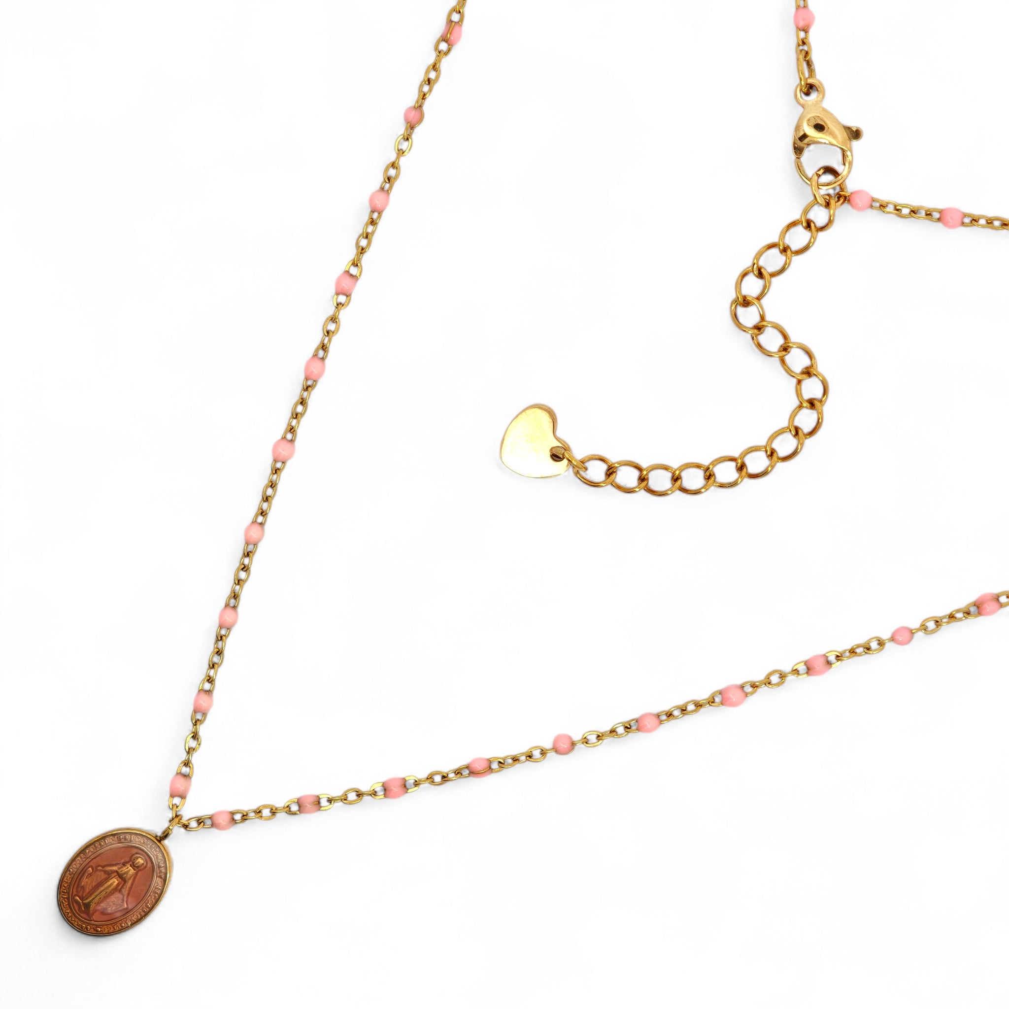 Collana Medaglietta Colorata Acciaio