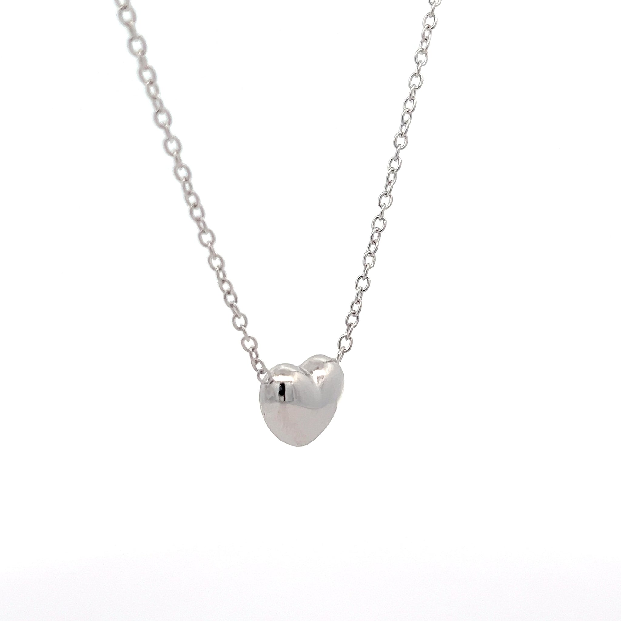 COLLANA CON CUORE LISCIO ARG925