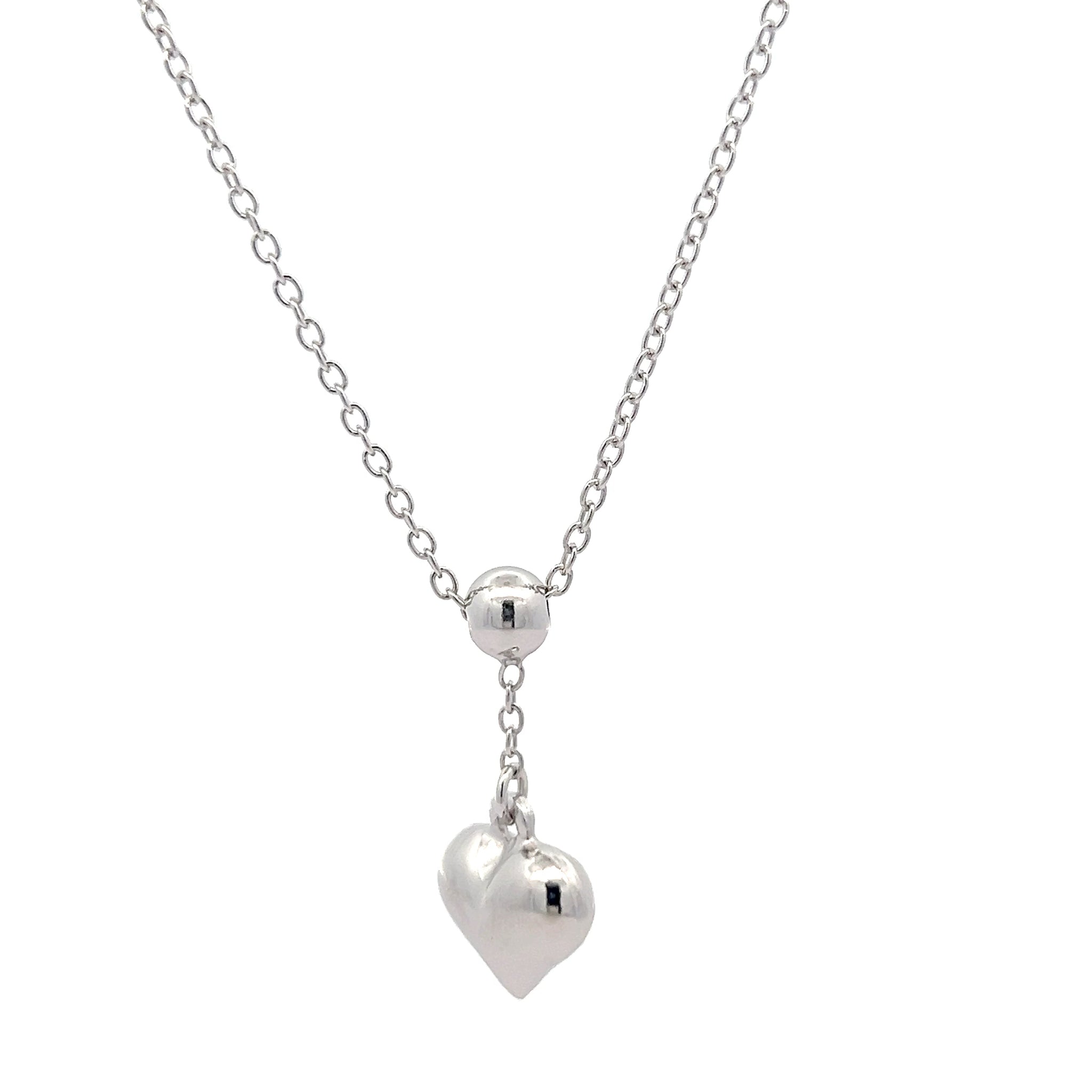 COLLANA CRAVATTA CON CUORE BOMBATO ARG925