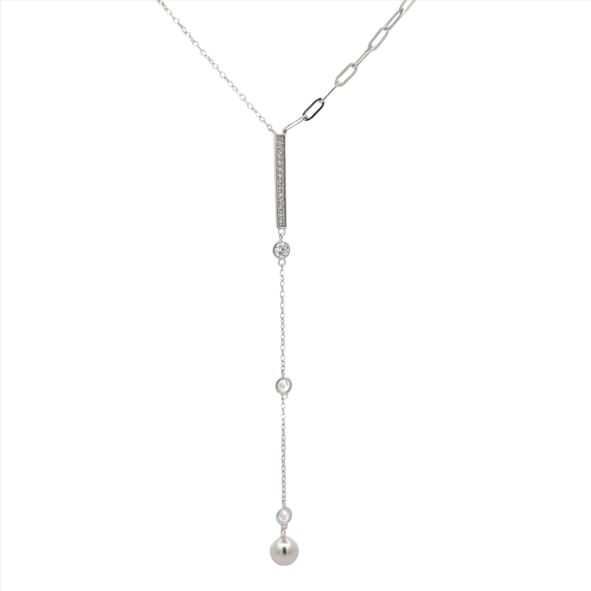 COLLANA CON PENDENTI ZIRCONATI IN ARGENTO 925