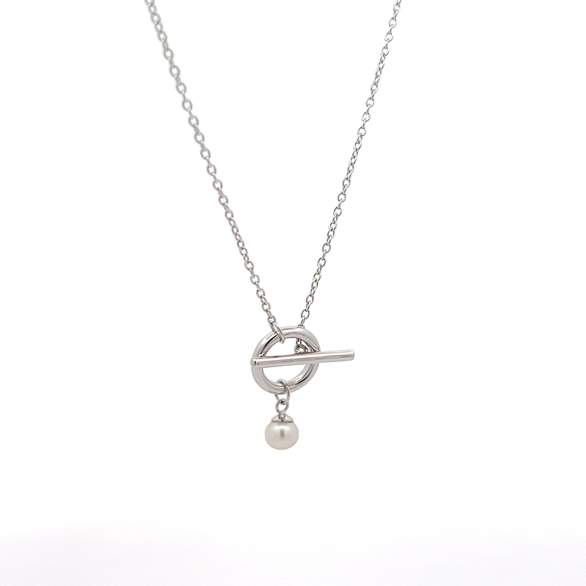 COLLANA PENDENTE CON PERLA IN ARGENTO 925