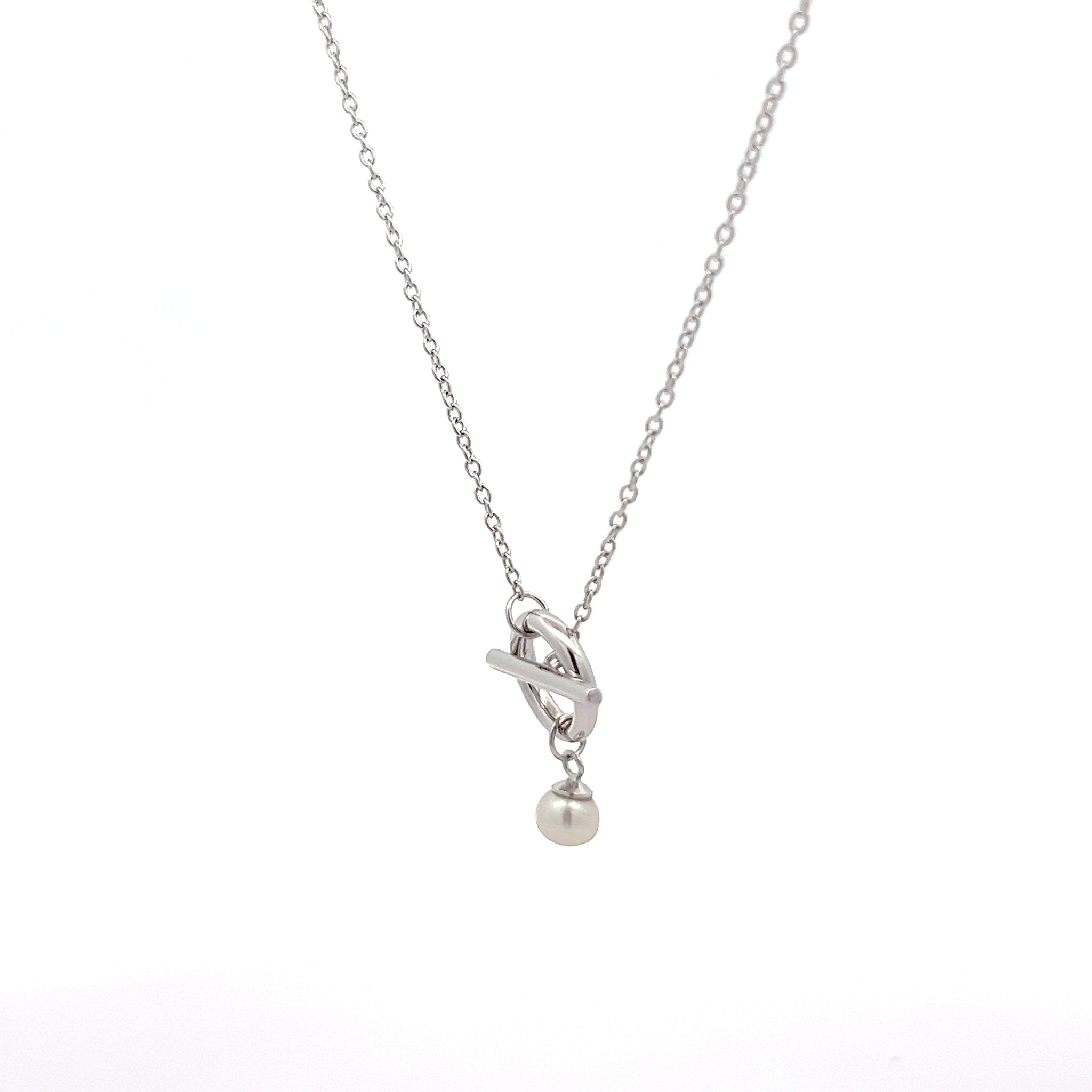 COLLANA PENDENTE CON PERLA IN ARGENTO 925