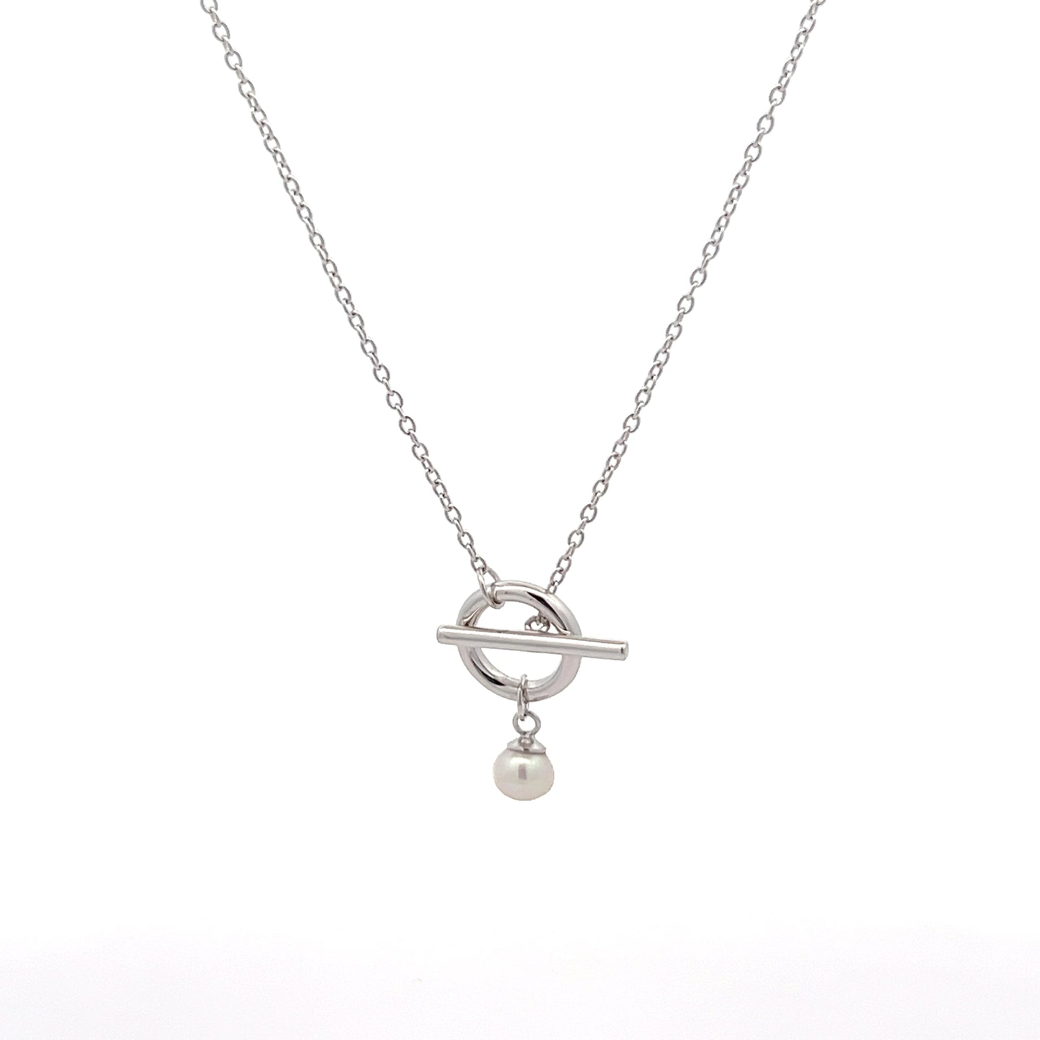 COLLANA PENDENTE CON PERLA IN ARGENTO 925