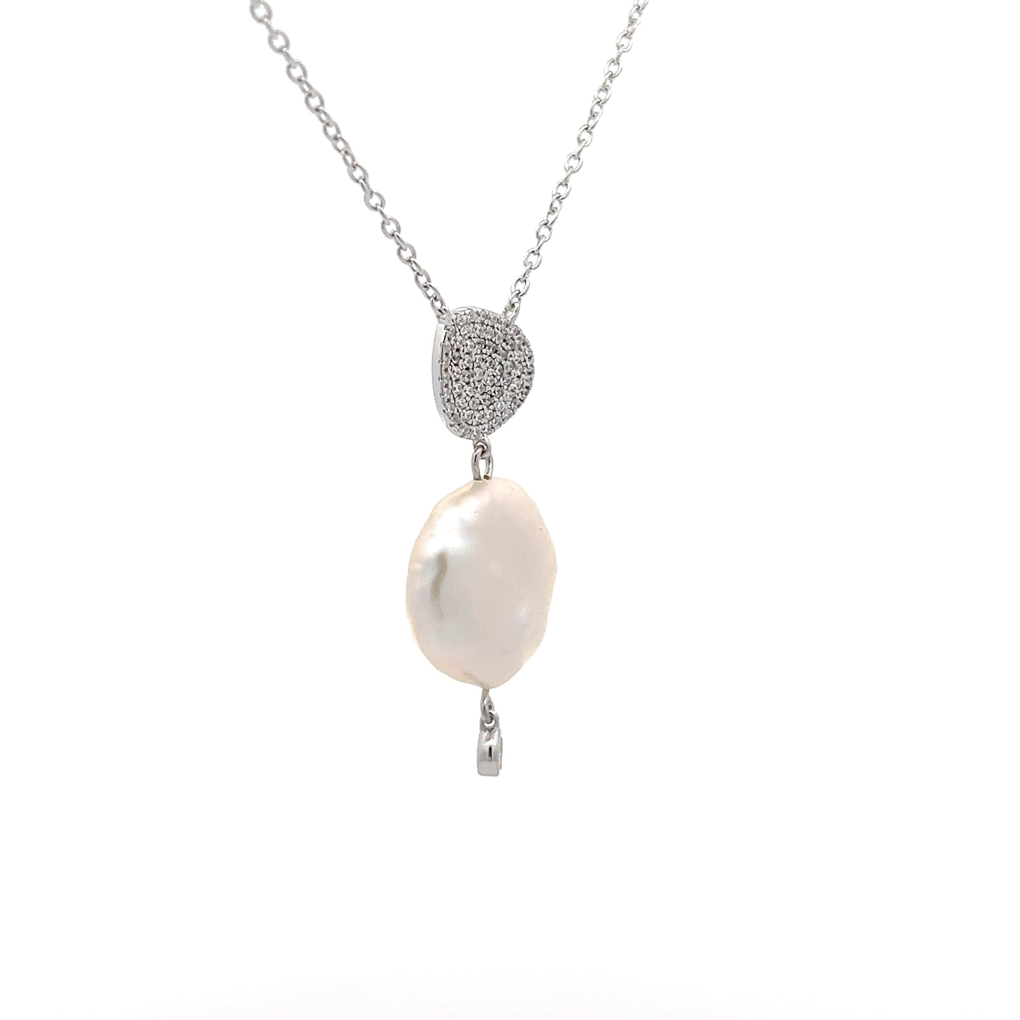 COLLANA CON PERLA PENDENTE IN ARGENTO 925