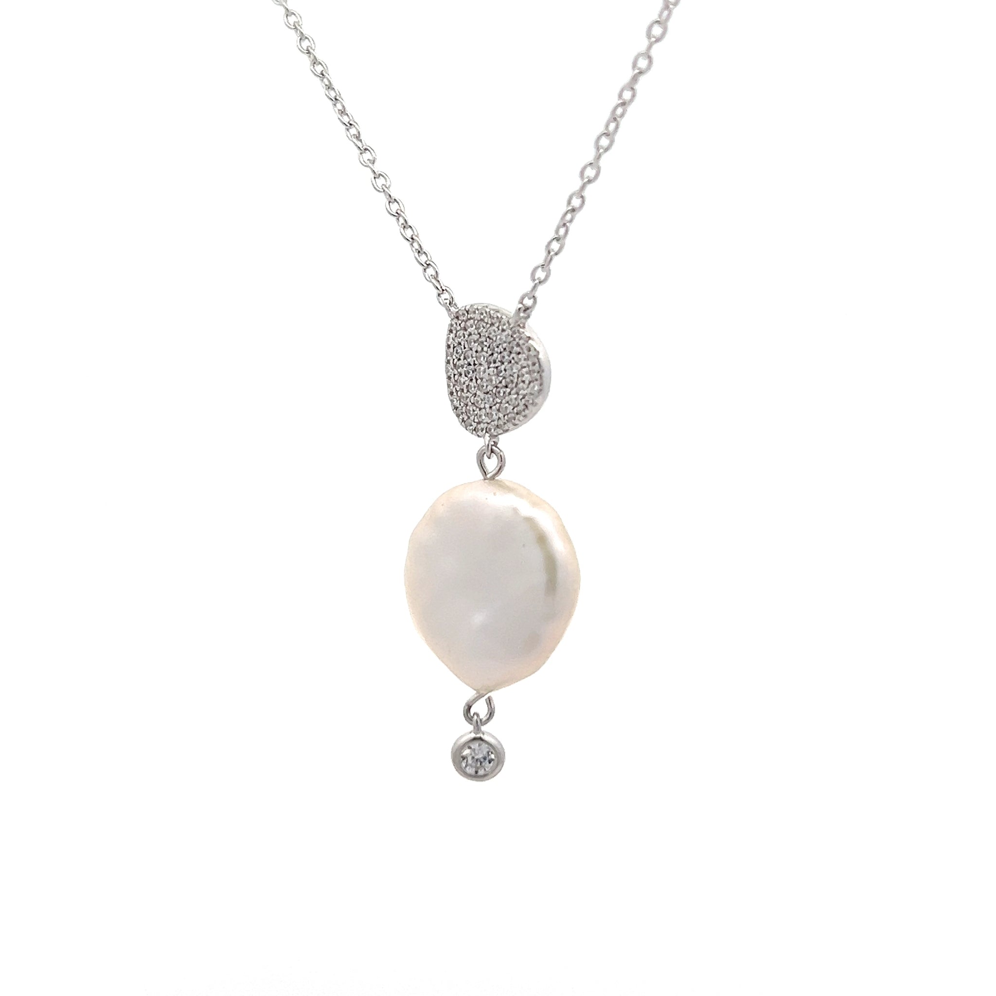 COLLANA CON PERLA PENDENTE IN ARGENTO 925