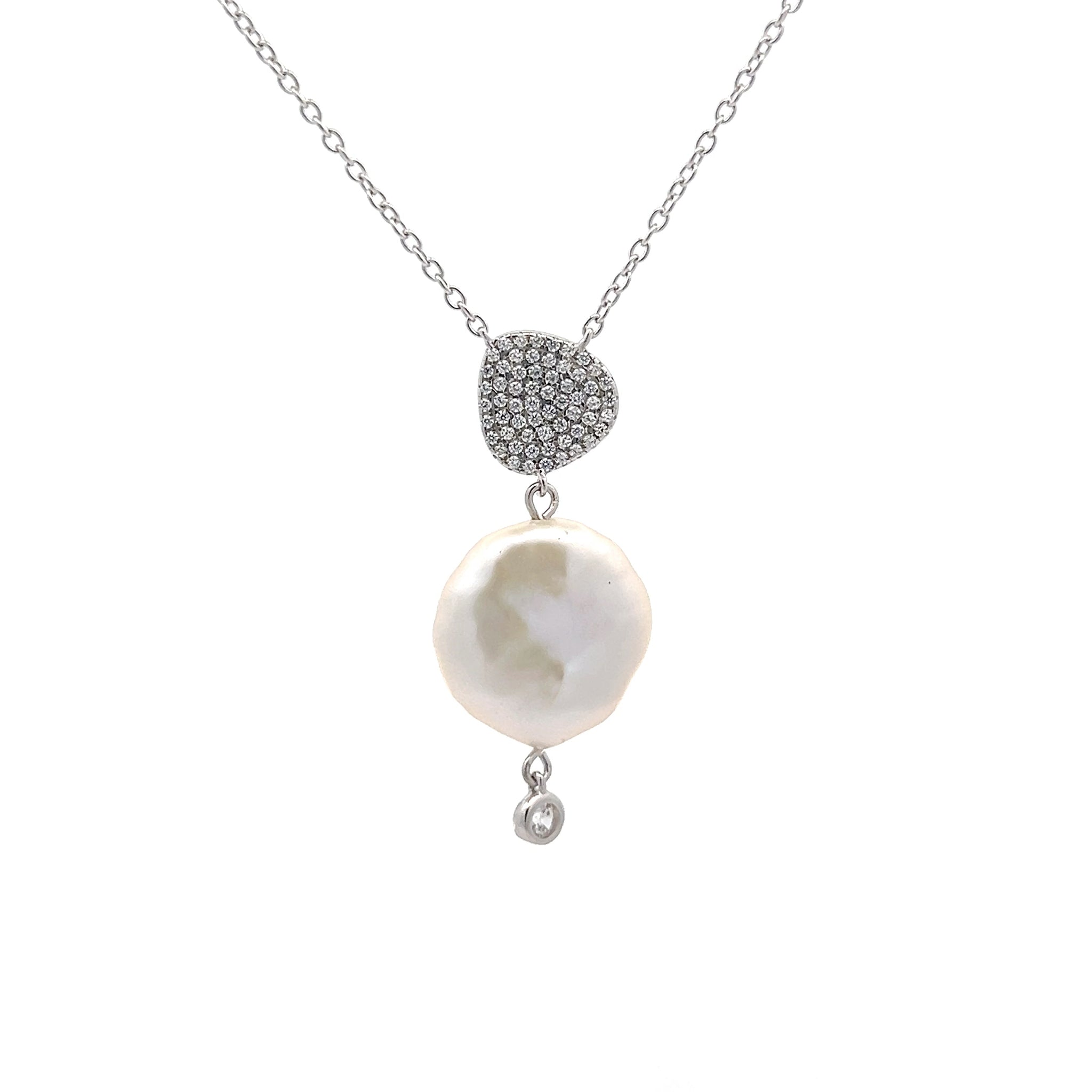 COLLANA CON PERLA PENDENTE IN ARGENTO 925