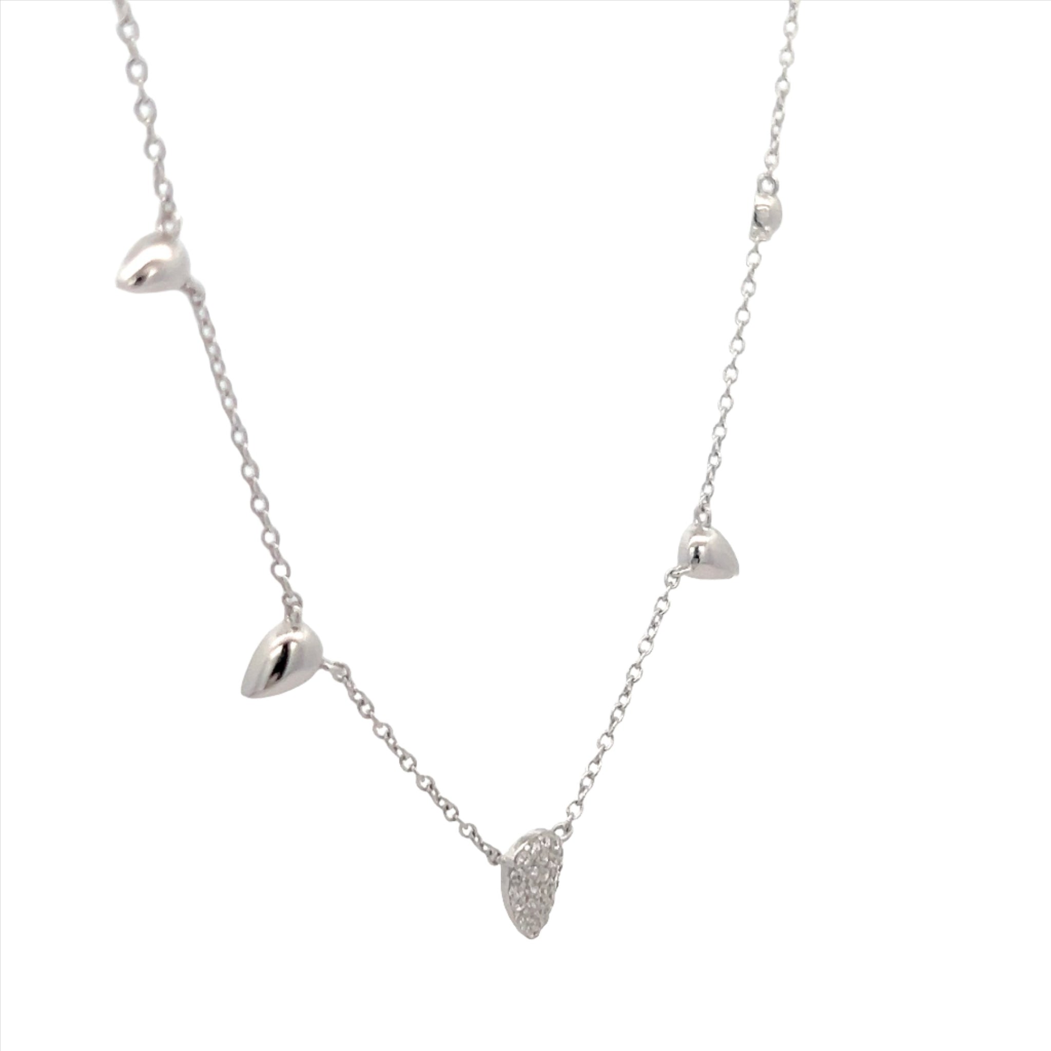 COLLANA GOCCE PENDENTI IN ARGENTO 925