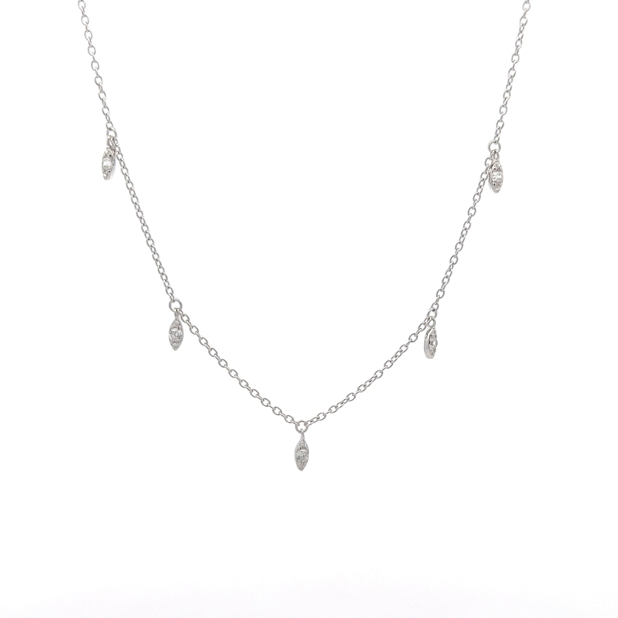 COLLANA CON PENDENTI ZIRCONI IN ARGENTO 925