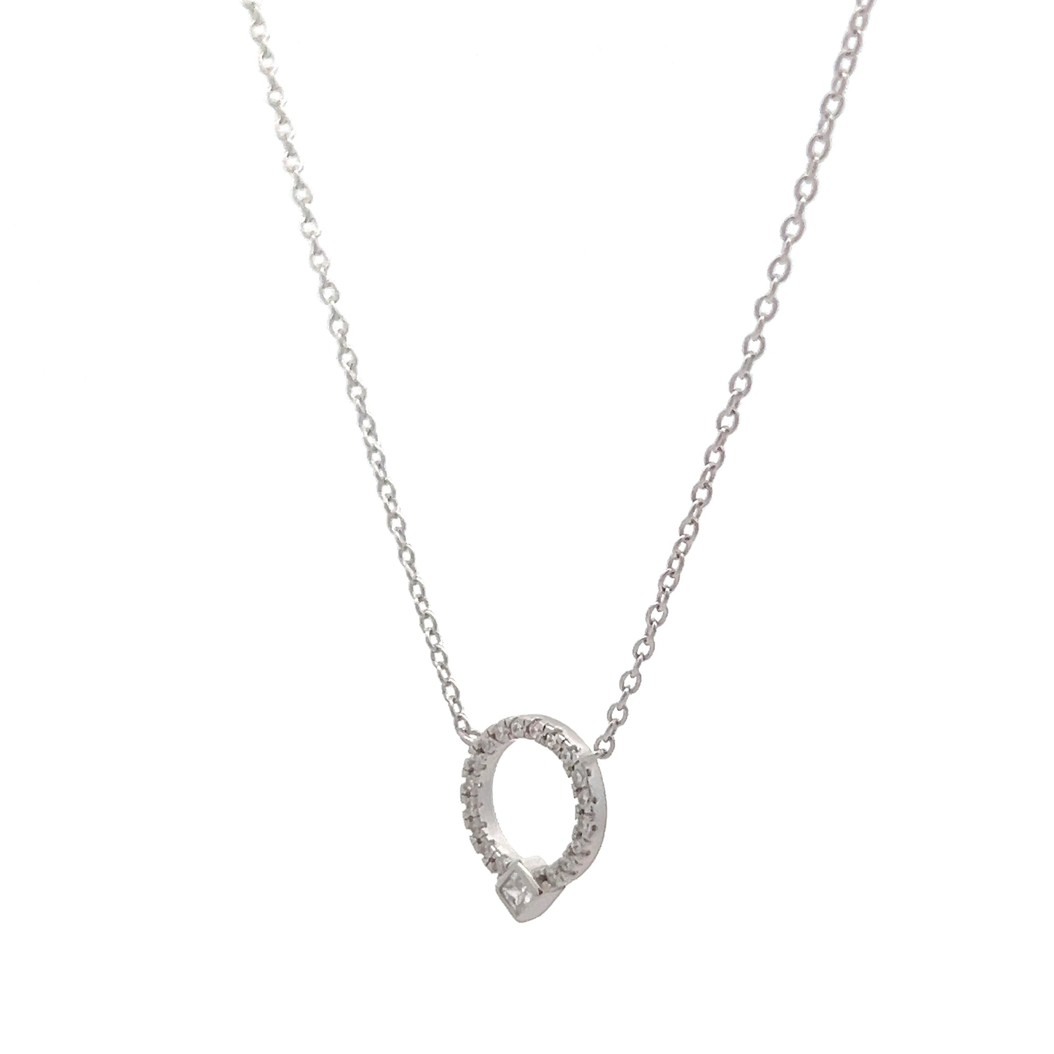 COLLANA CON PENDENTE ZIRCONATO IN ARGENTO 925