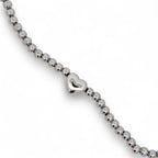 Collana Cuore in Acciaio Con Perline